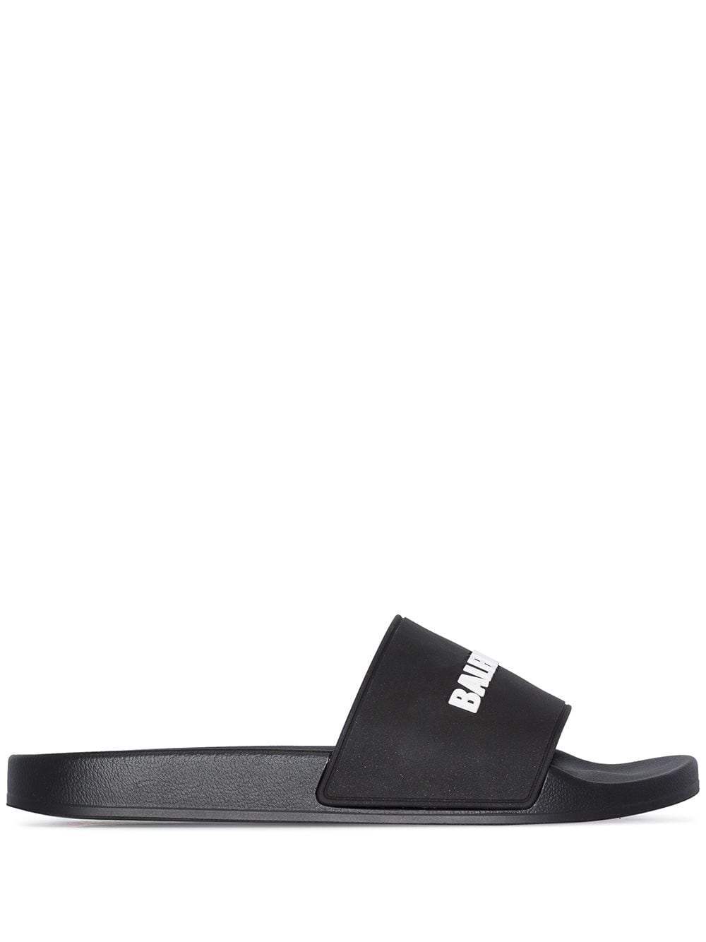 Balenciaga Badslippers met logo - Zwart