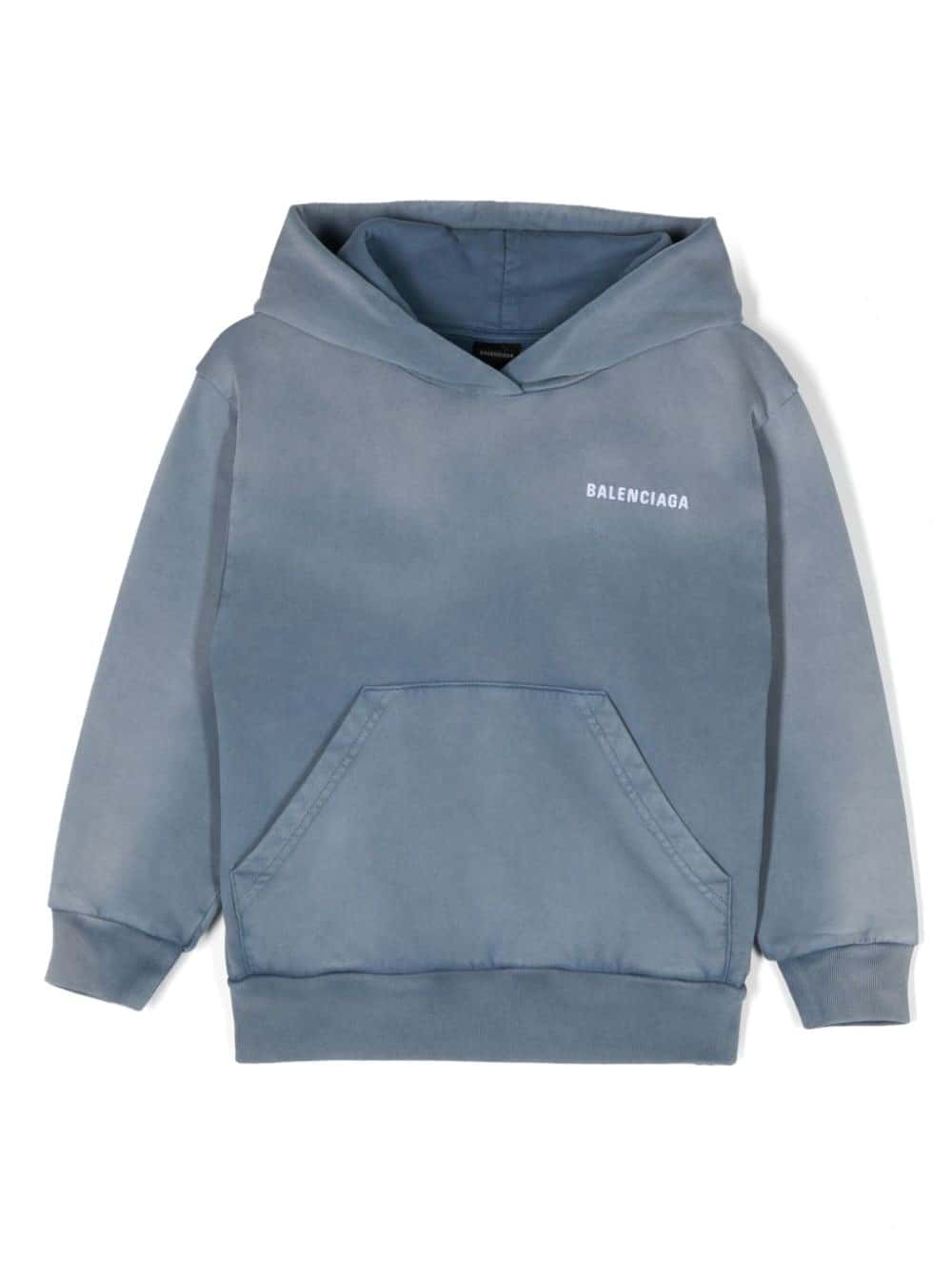 Balenciaga Kids Hoodie met logoprint - Blauw