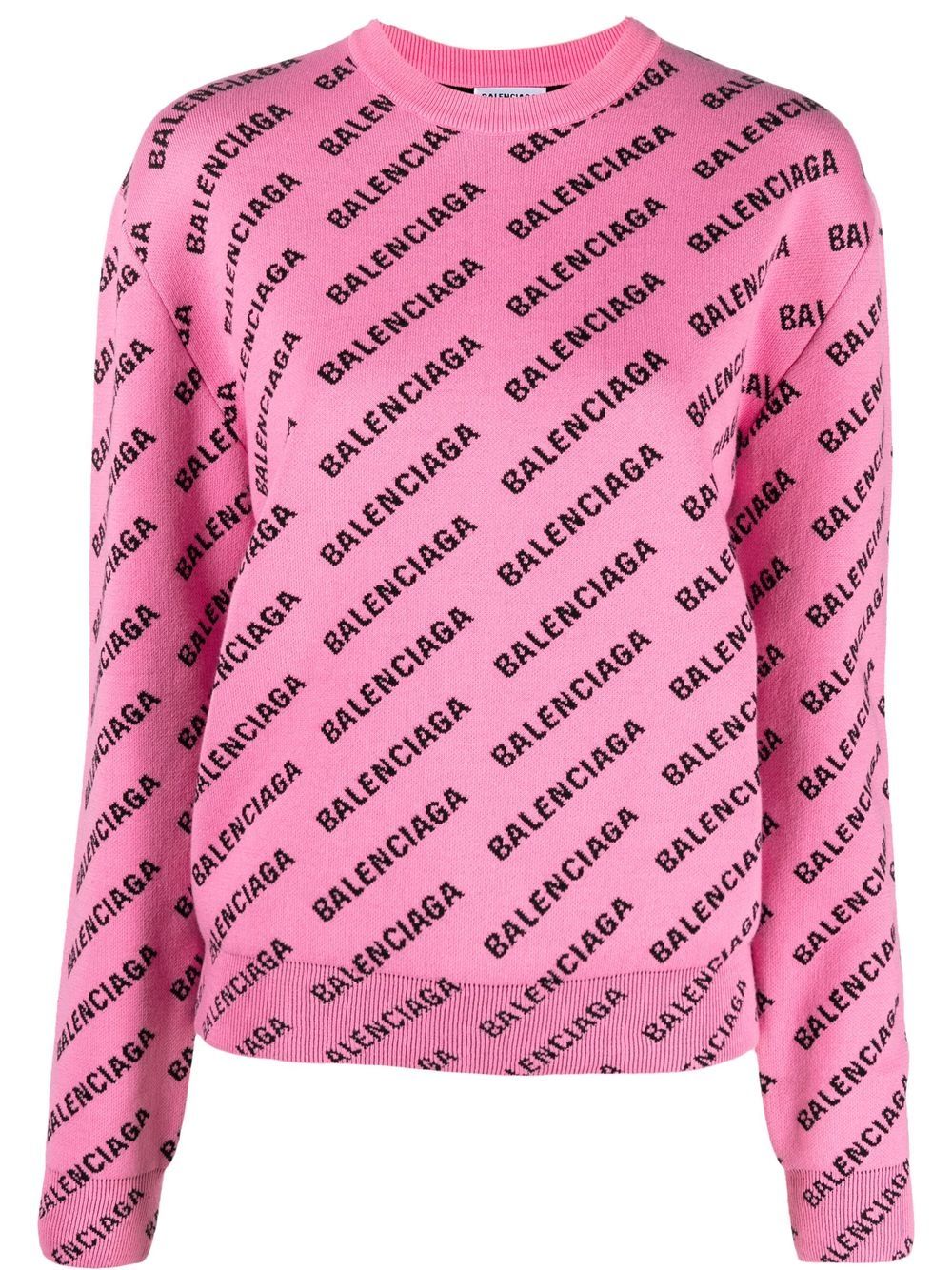 Balenciaga Trui met intarsia logo - Roze