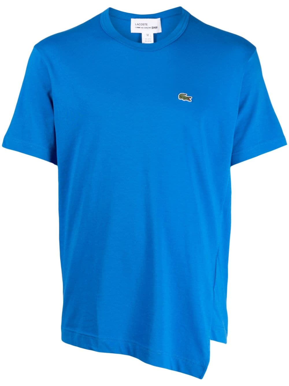 Comme Des Garçons Shirt x Lacoste asymmetrisch T-shirt - Blauw