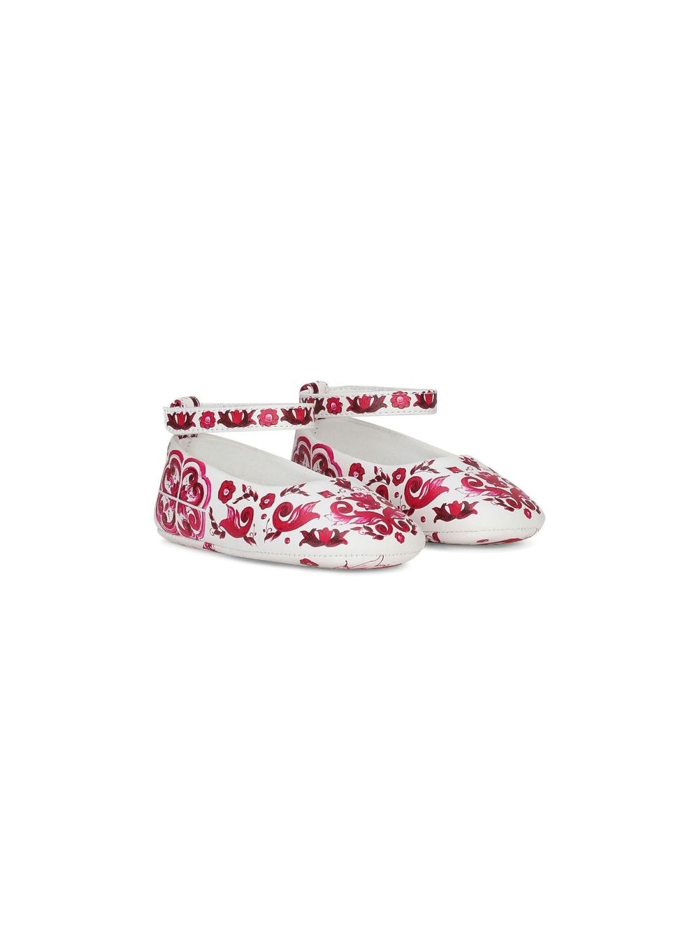 Dolce & Gabbana Kids Leren ballerina's - Rood