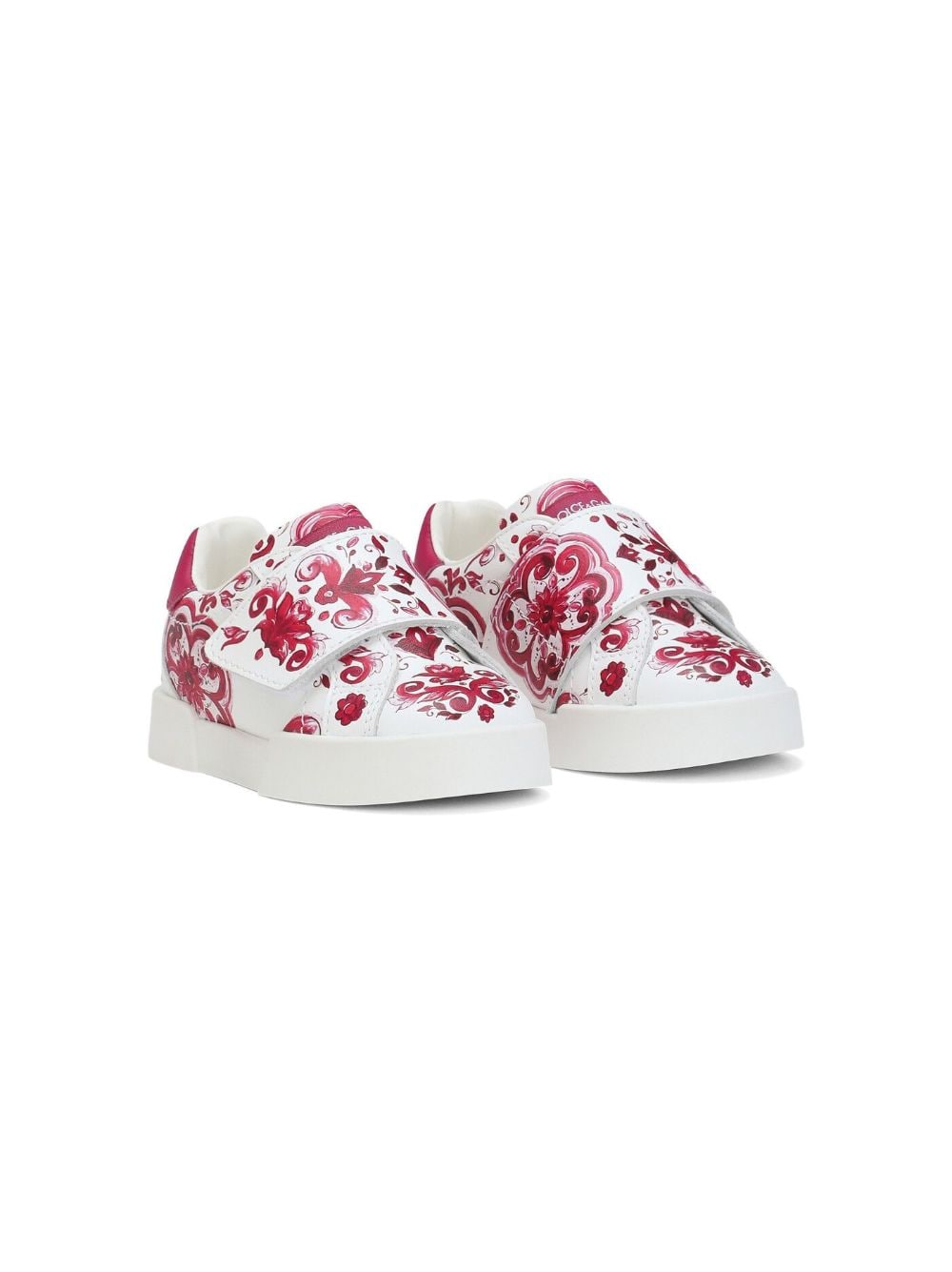 Dolce & Gabbana Kids Portofino leren sneakers - Rood