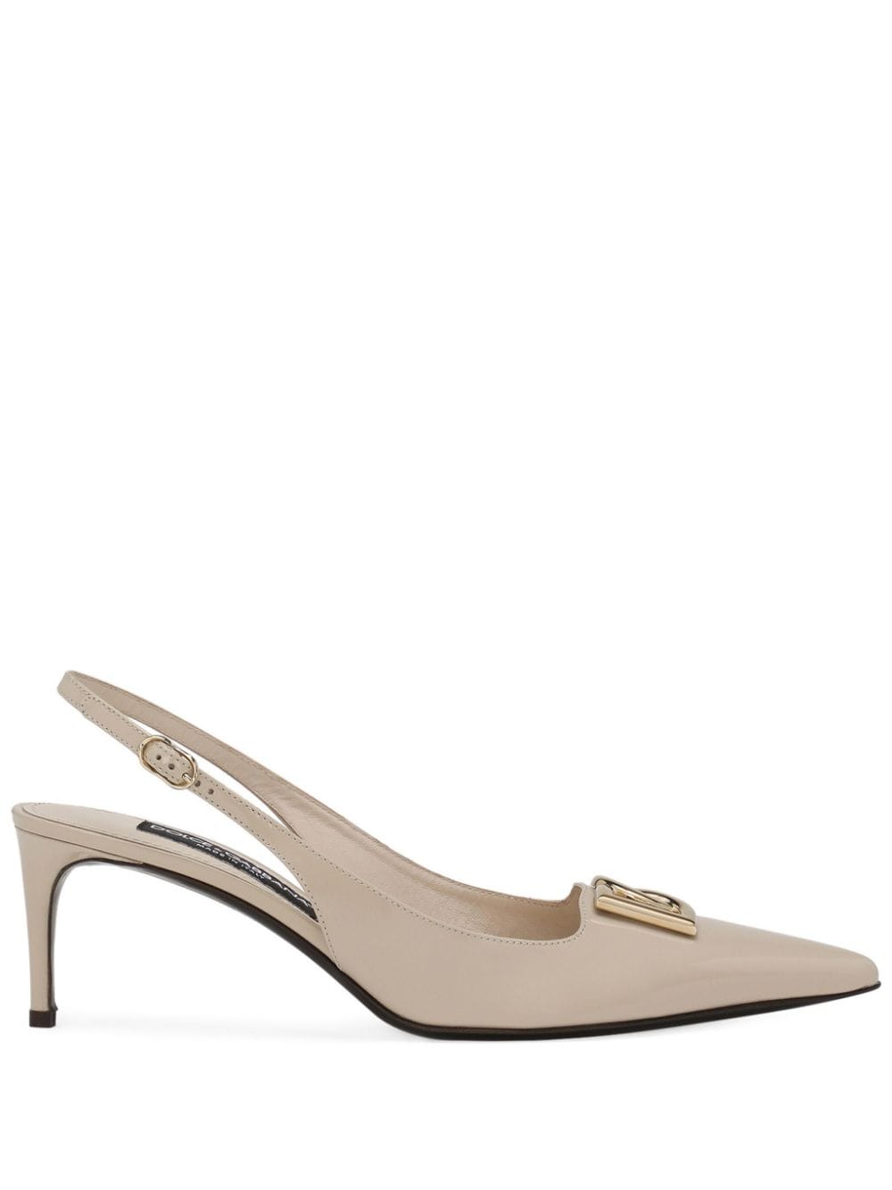 Dolce & Gabbana Slingback pumps met logo - Beige