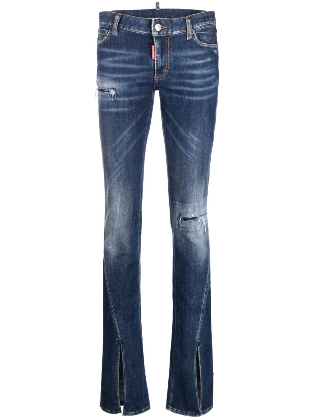 Dsquared2 Jeans met gerafeld effect - Blauw