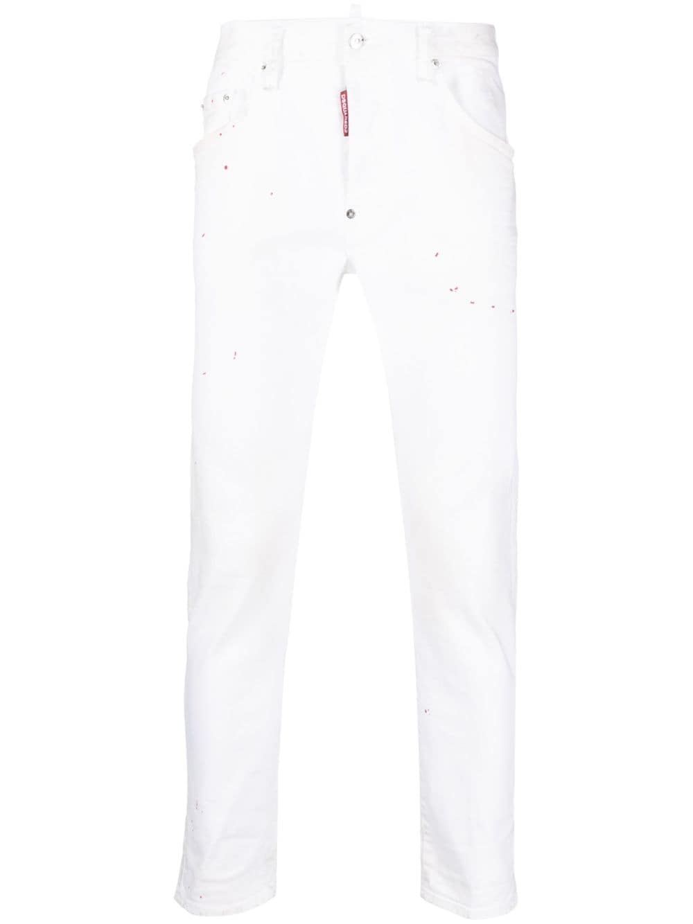 Dsquared2 Jeans met verfspatten - Wit