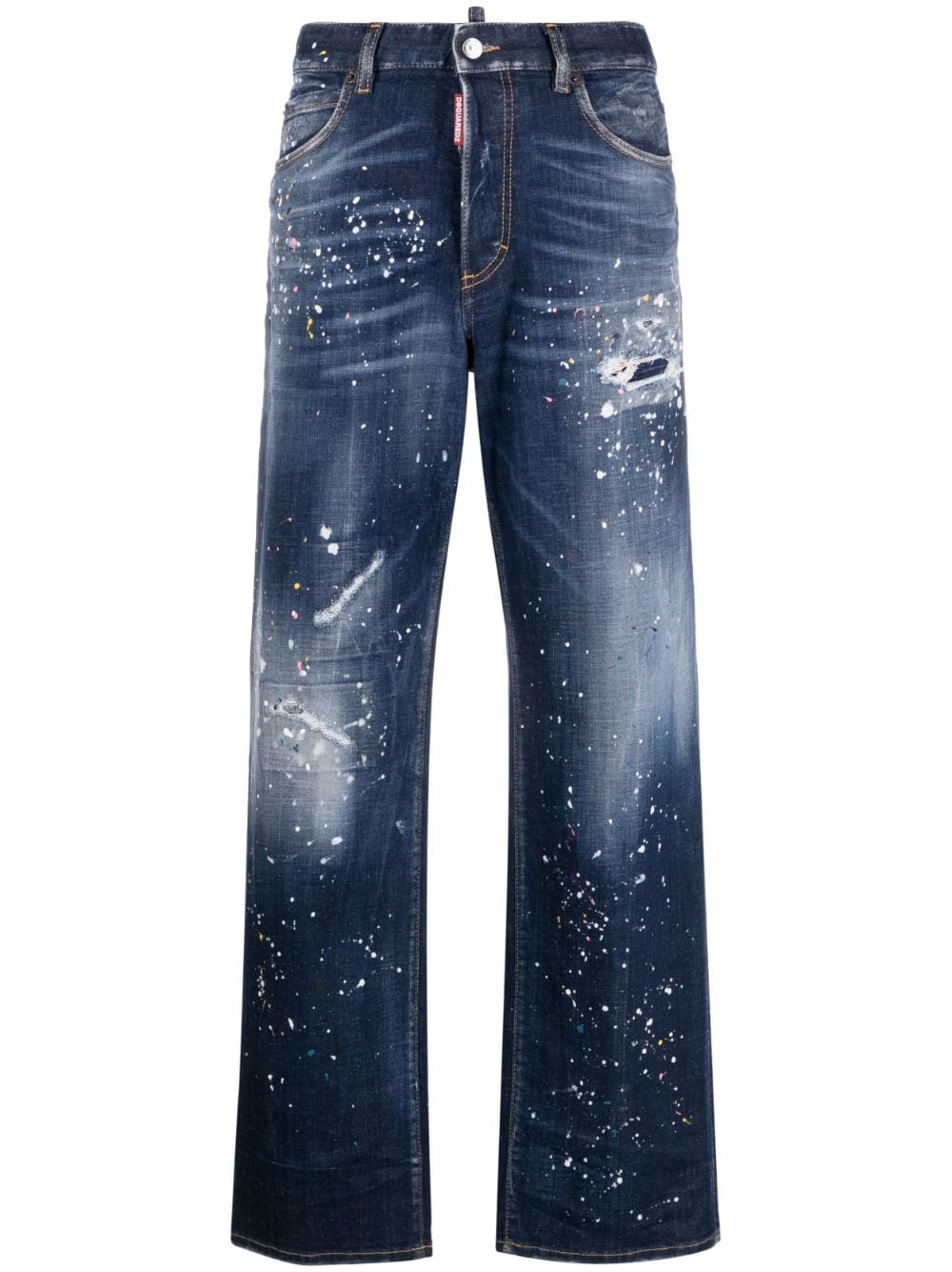 Dsquared2 Jeans met verfspetters - Blauw