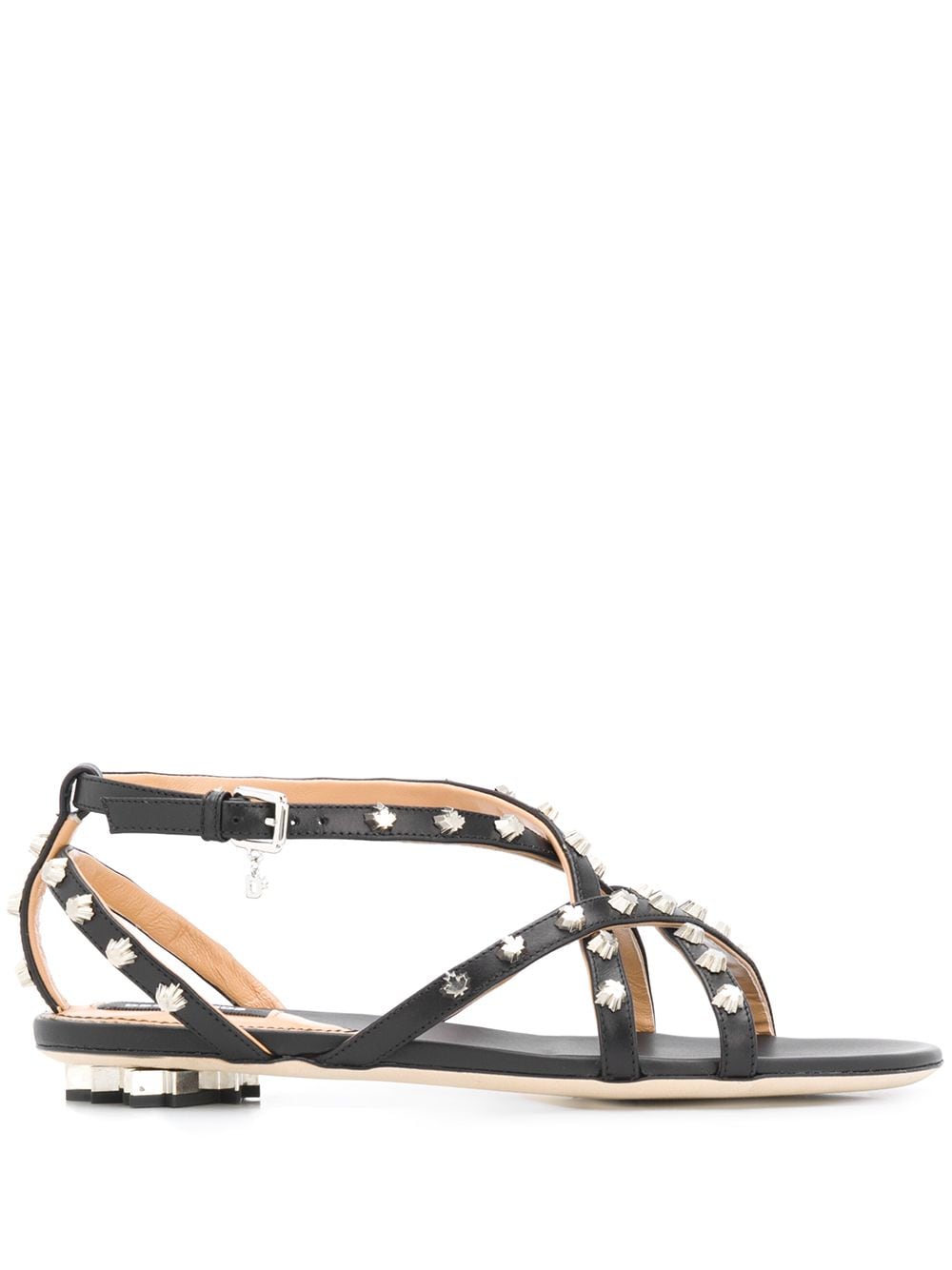 Dsquared2 Sandalen met studs - Zwart