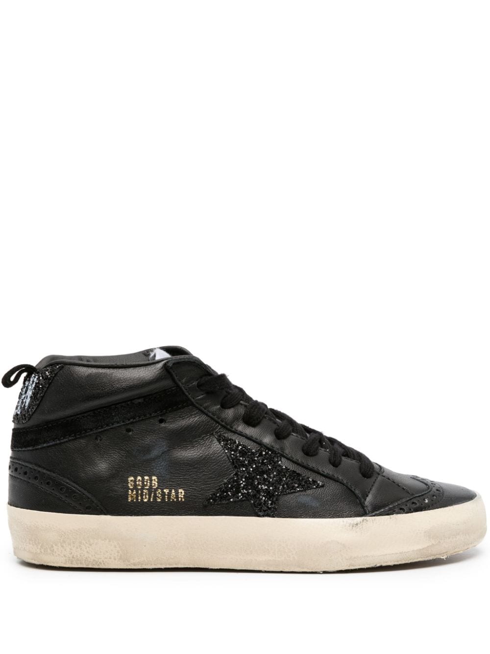 Golden Goose Mid-Star leather sneakers - Zwart