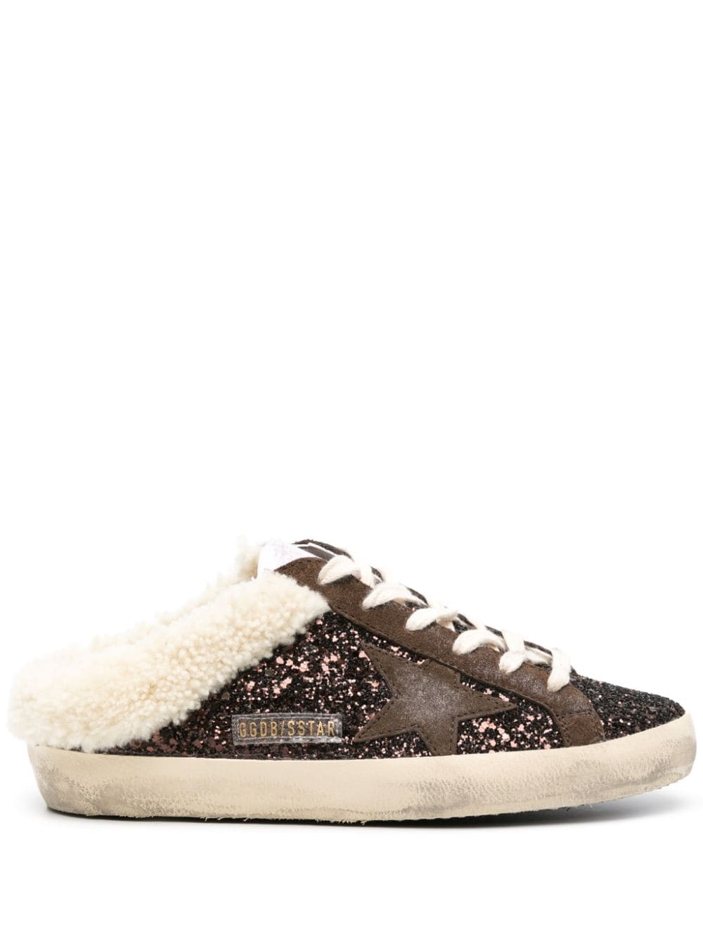 Golden Goose Super-Star sneakers met glitter - Bruin