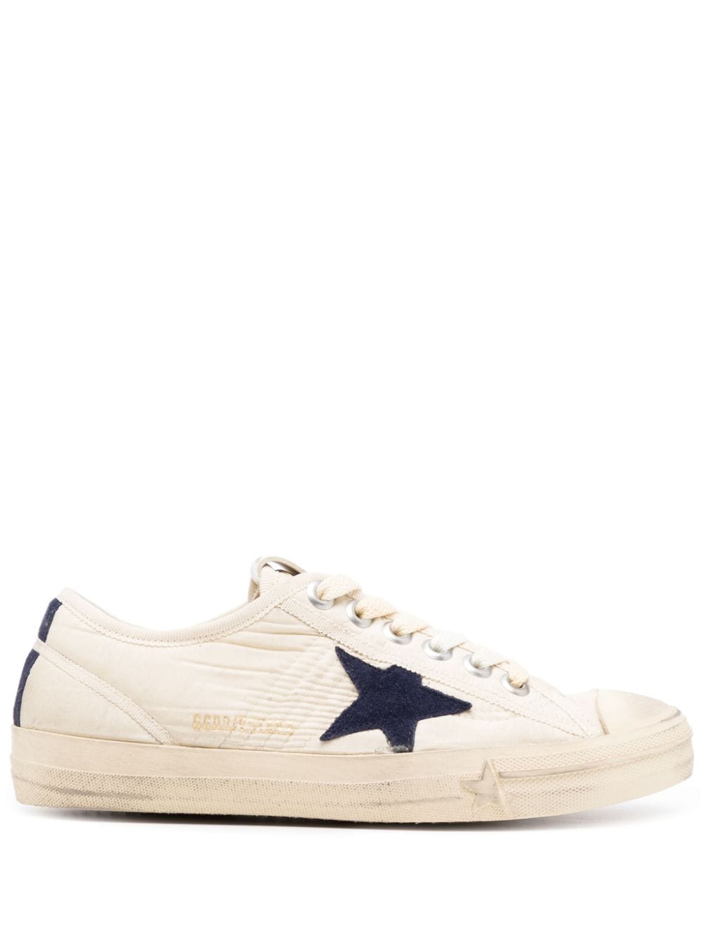 Golden Goose V-Star 2 fluwelen sneakers - Beige