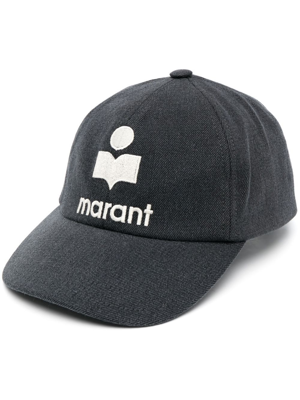 ISABEL MARANT Pet met geborduurd logo - Zwart