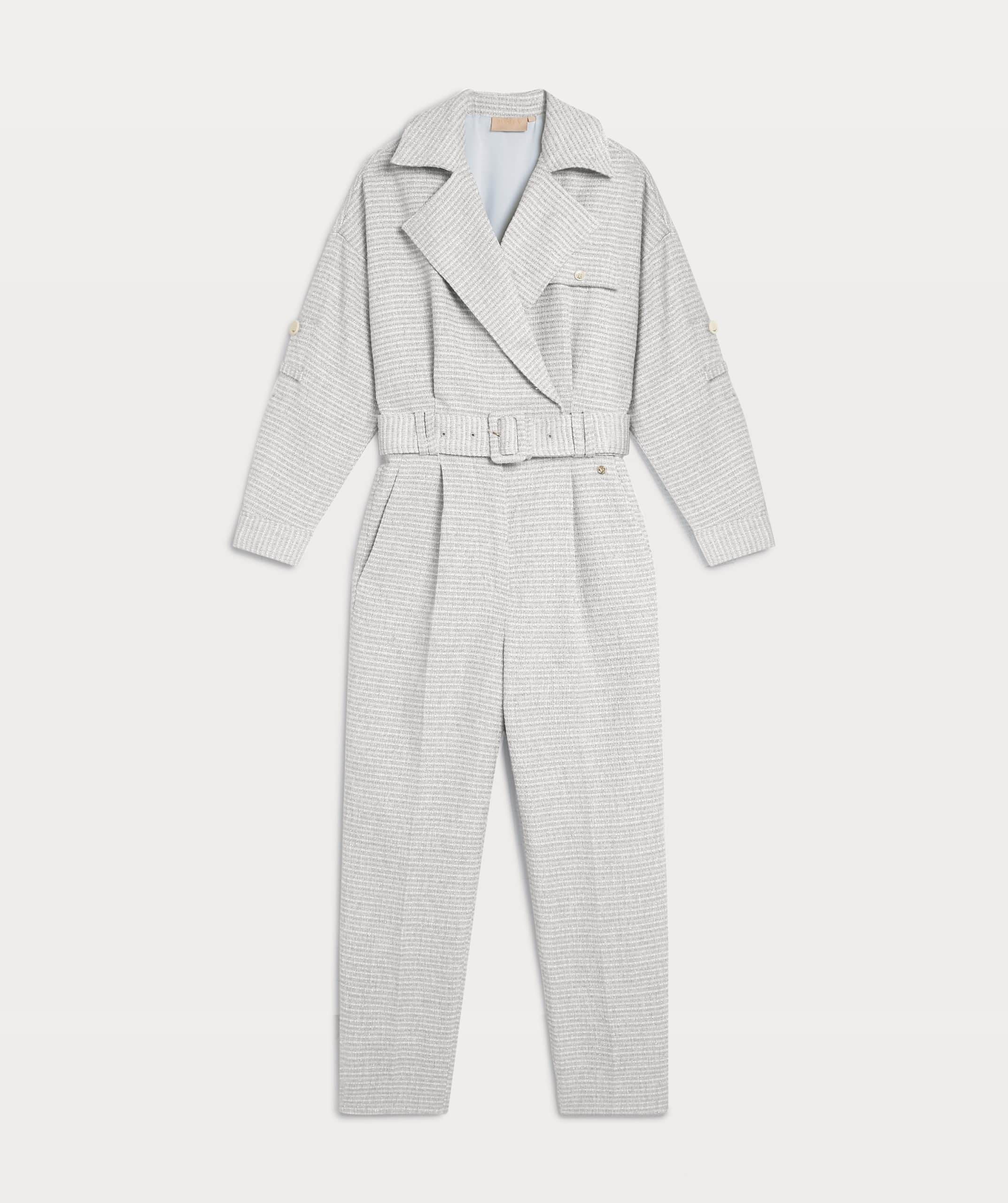 JOSH V LUAR jumpsuit van bouclé met lurex