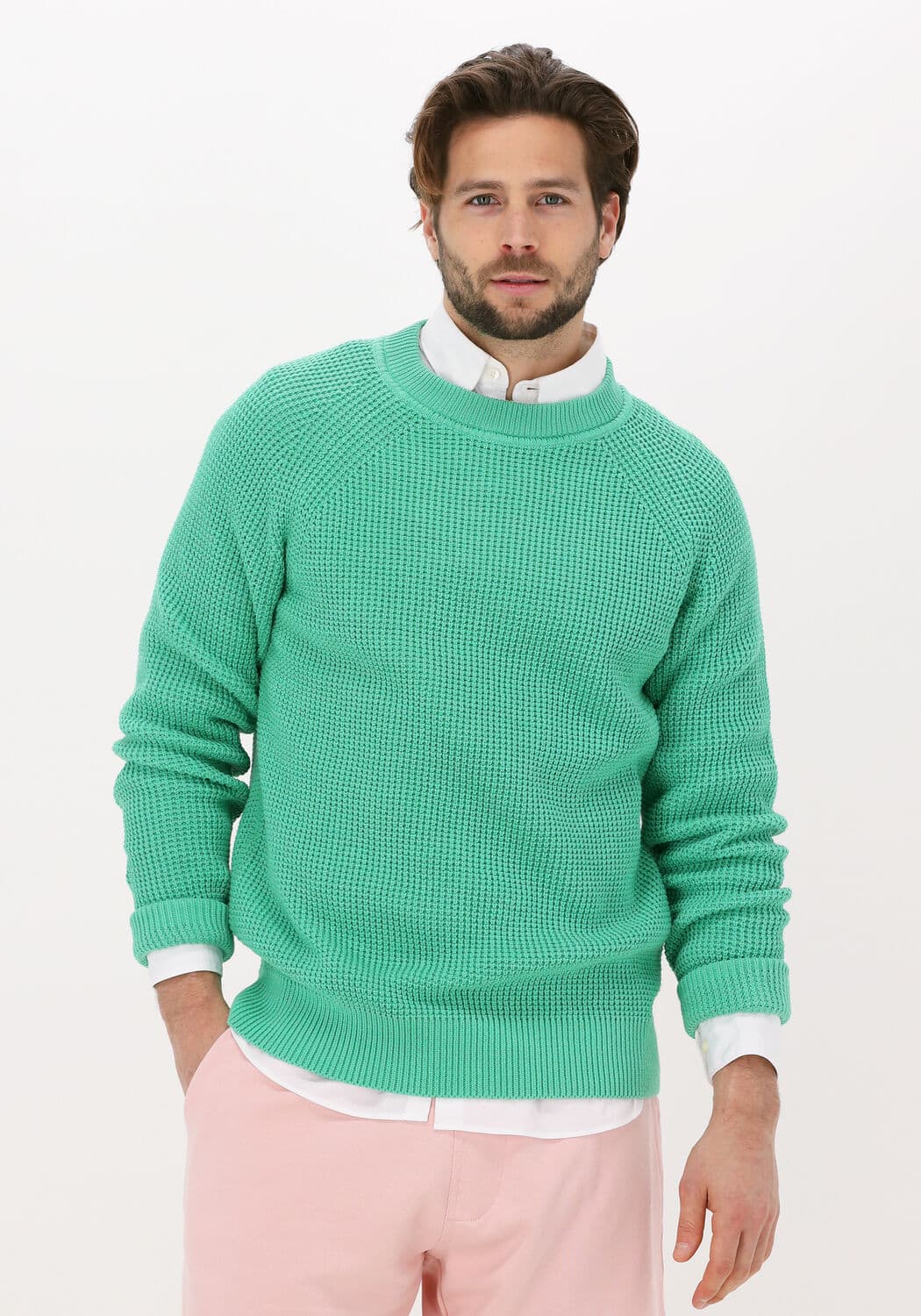 Mint Selected Homme Trui Slhsenni Ls Knit Mock Neck W