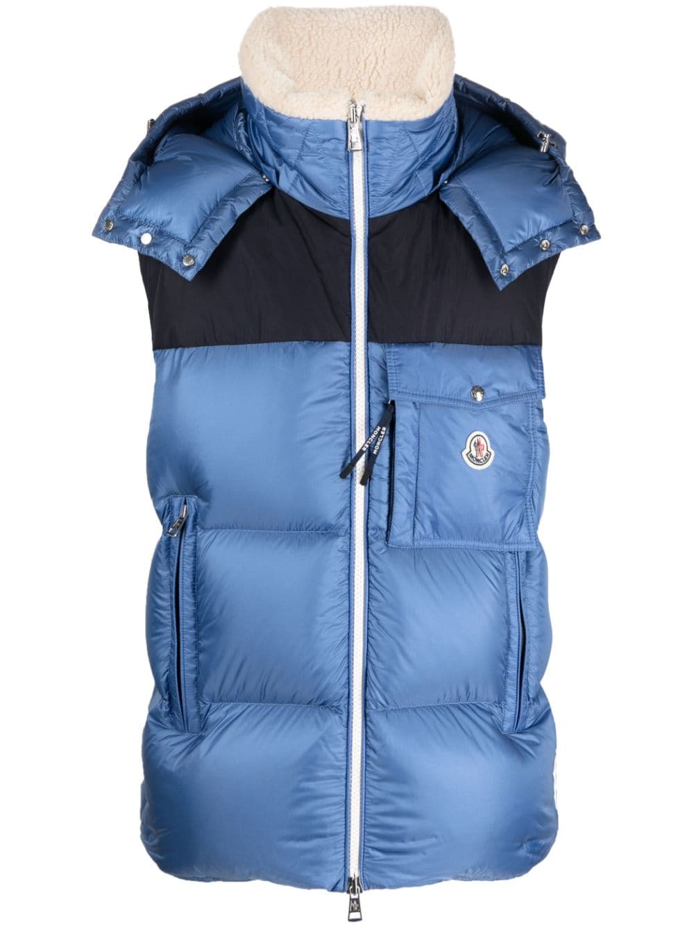 Moncler Bodywarmer met capuchon - Blauw