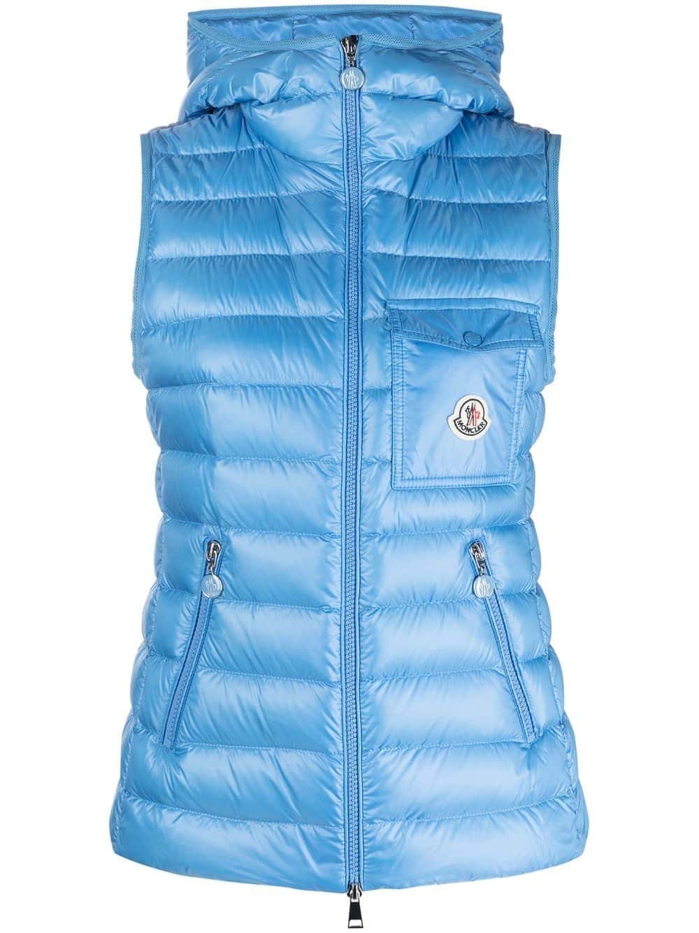 Moncler Bodywarmer met capuchon - Blauw