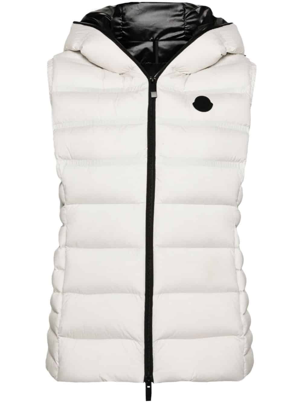 Moncler Bodywarmer met capuchon - Wit