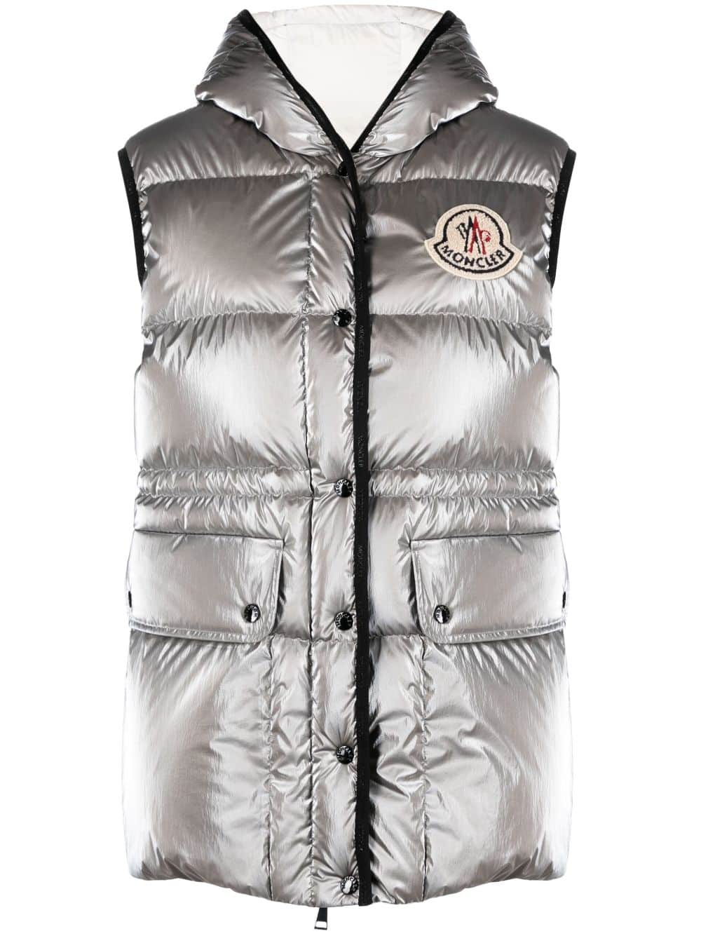 Moncler Bodywarmer met capuchon - Zilver