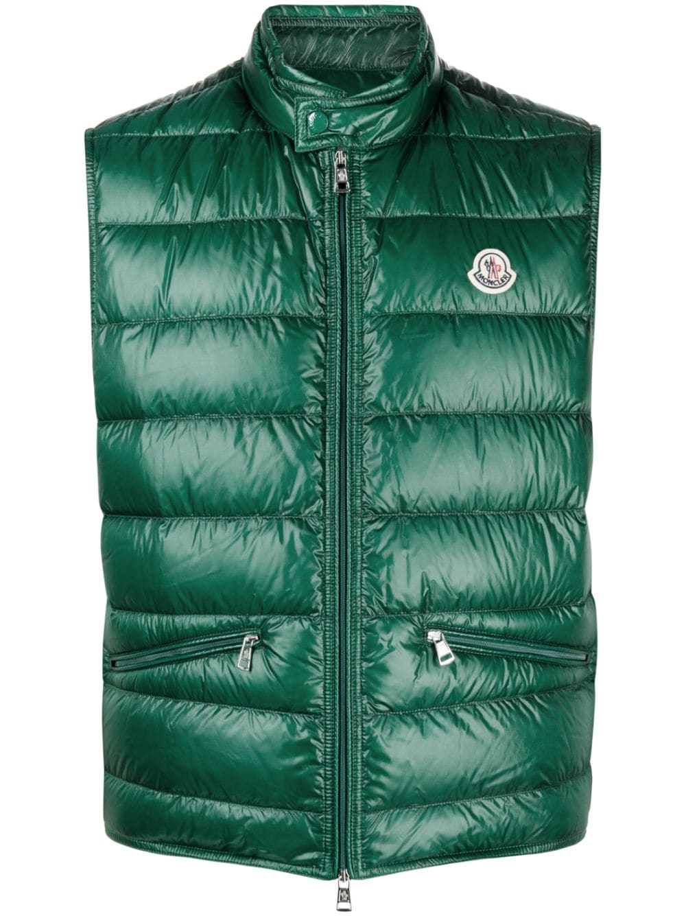 Moncler Bodywarmer met logopatch - Groen