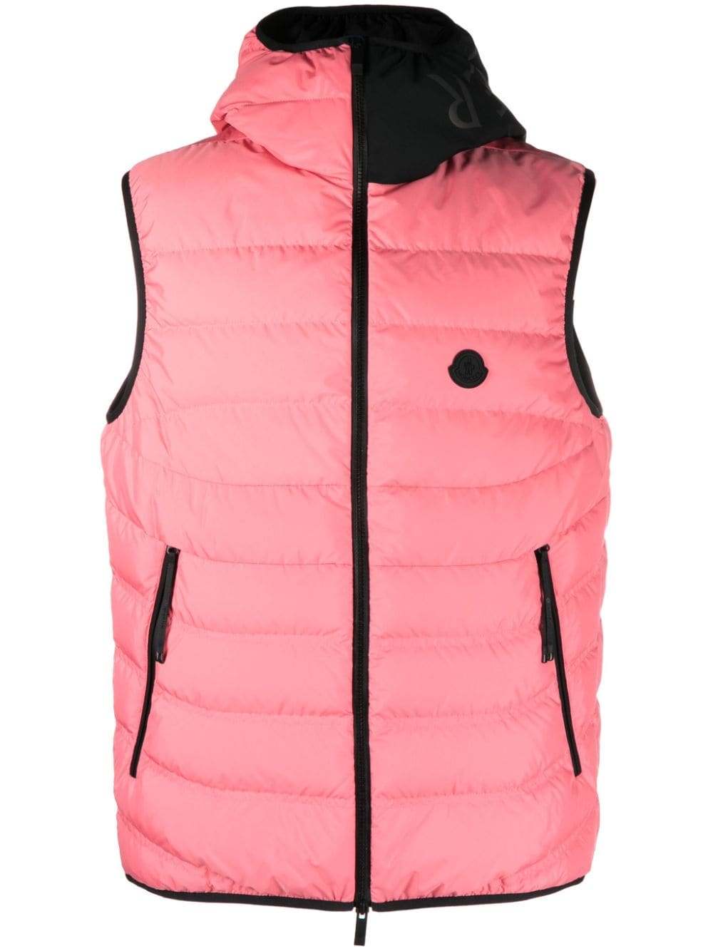 Moncler Bodywarmer met logopatch - Roze