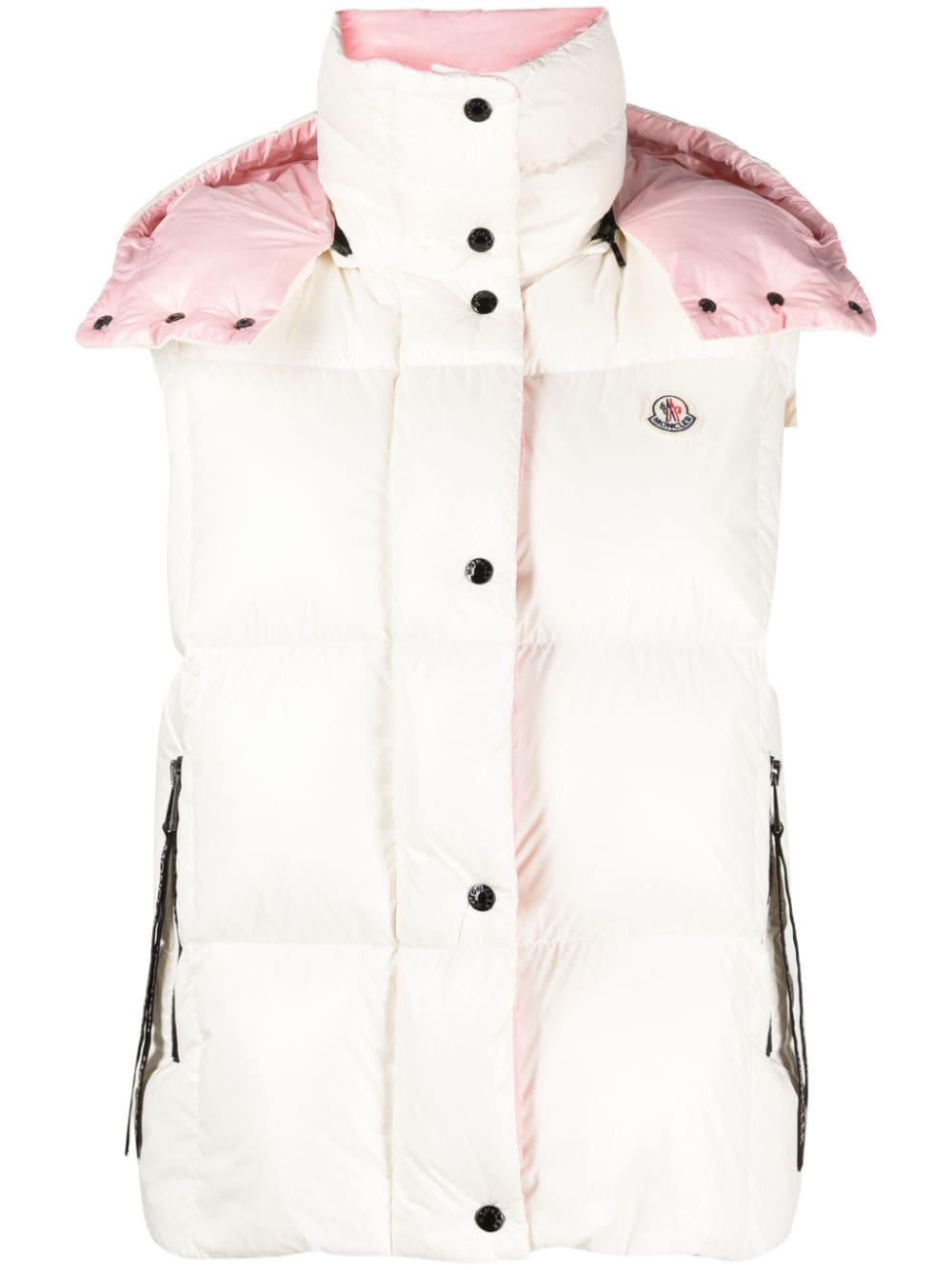 Moncler Bodywarmer met logopatch - Wit