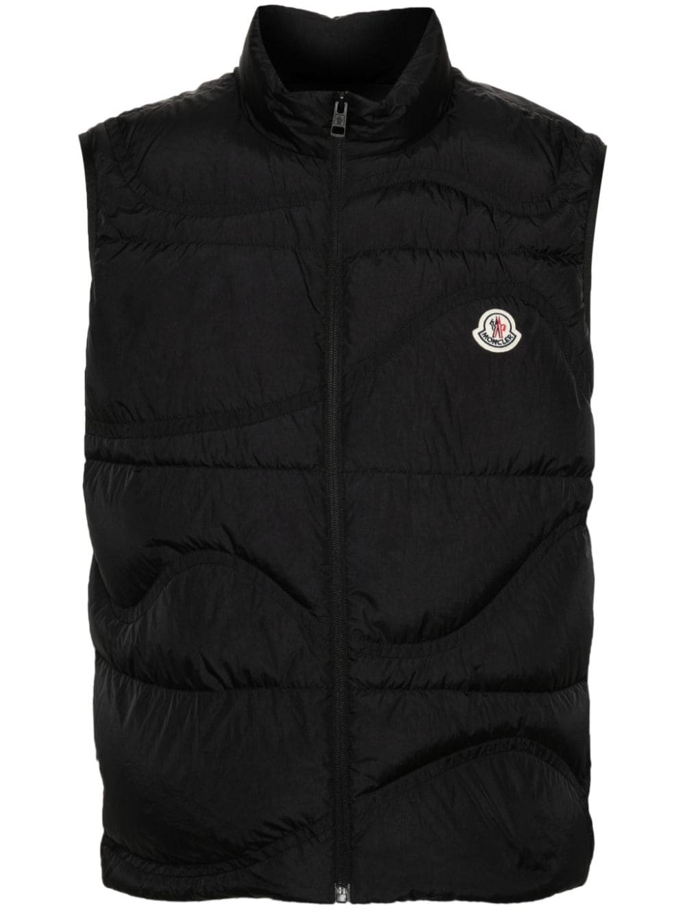 Moncler Bodywarmer met logopatch - Zwart