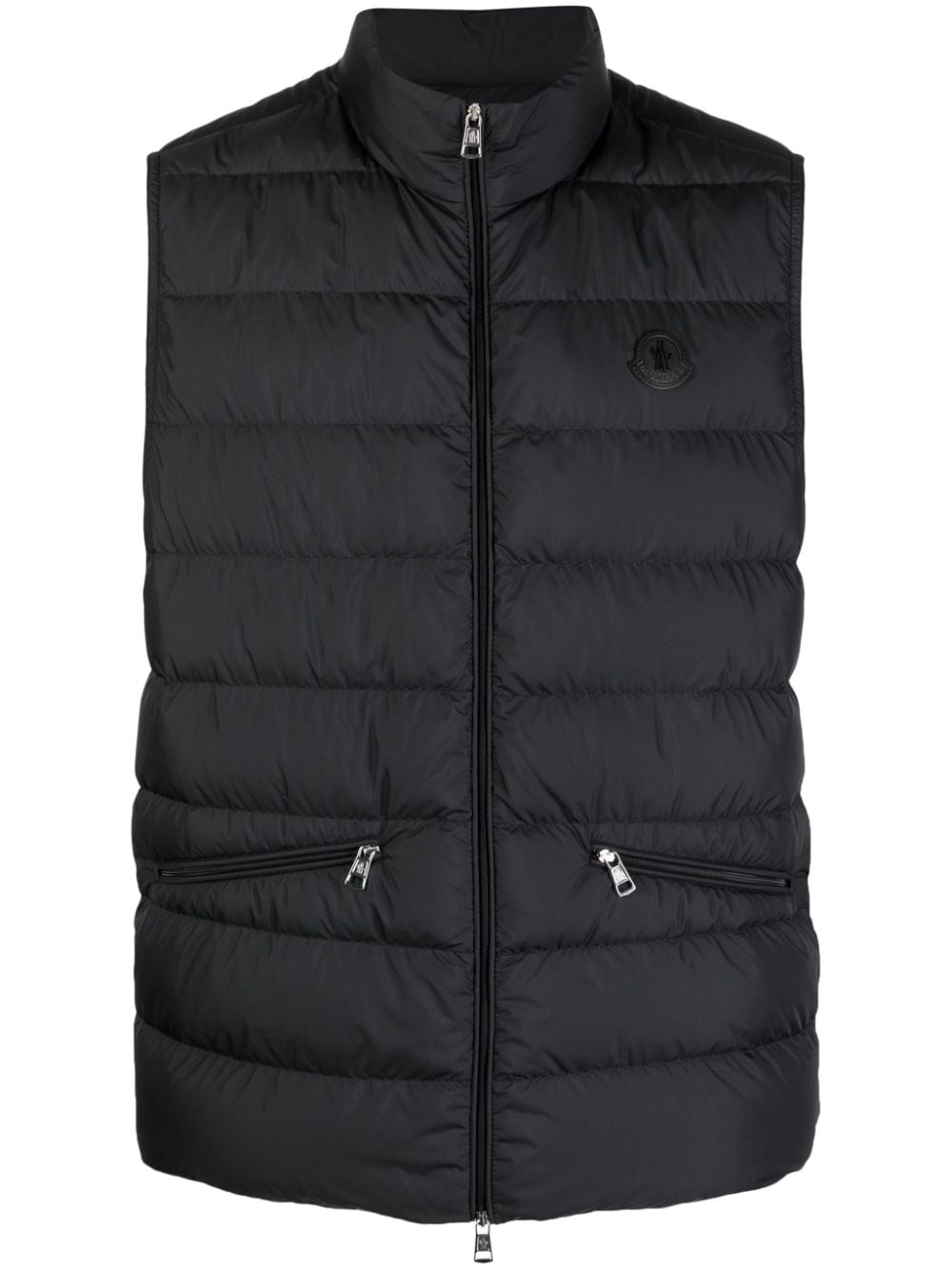 Moncler Bodywarmer met logopatch - Zwart