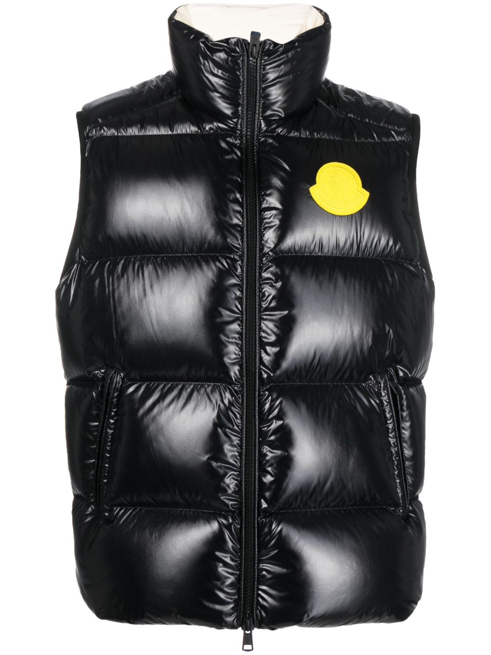 Moncler Bodywarmer met logopatch - Zwart