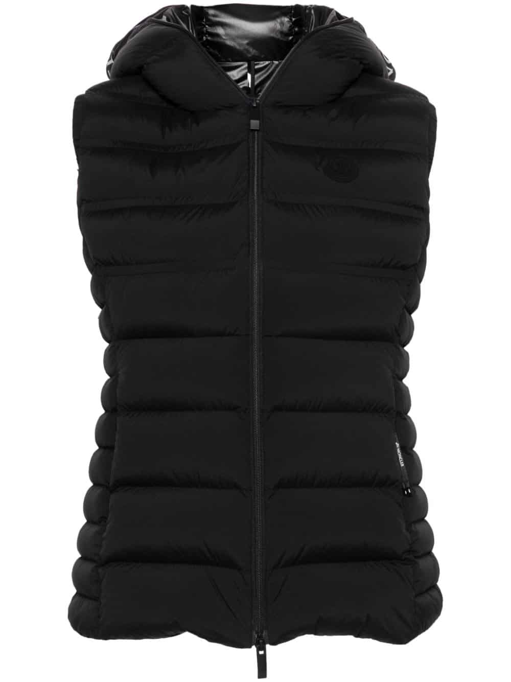 Moncler Bodywarmer met logopatch - Zwart