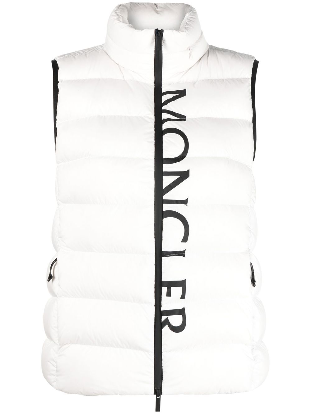 Moncler Bodywarmer met logoprint - Wit