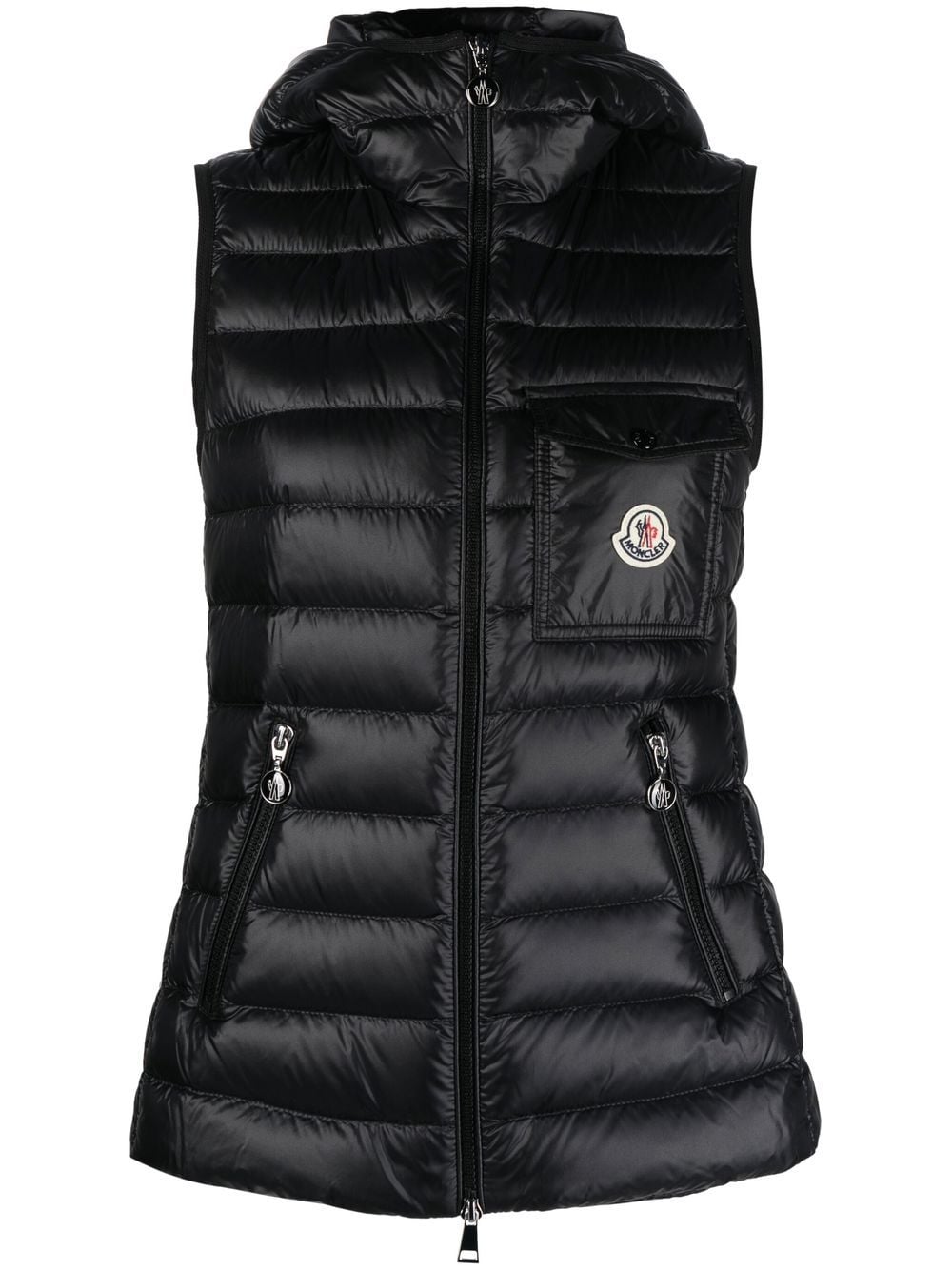 Moncler Bodywarmer met logoprint - Zwart