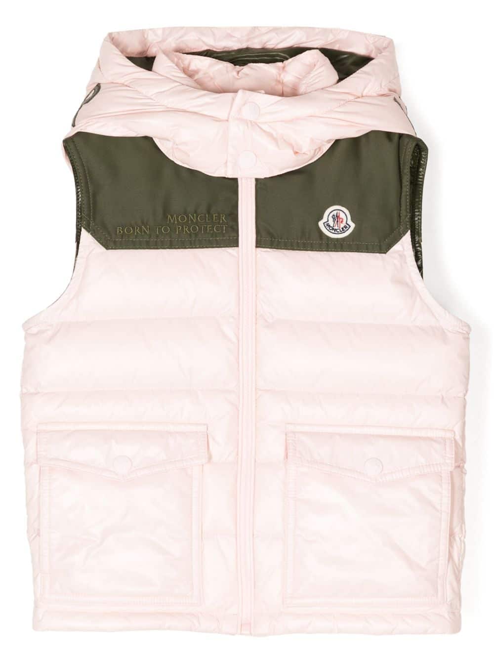 Moncler Enfant Bodywarmer met colourblocking - Roze