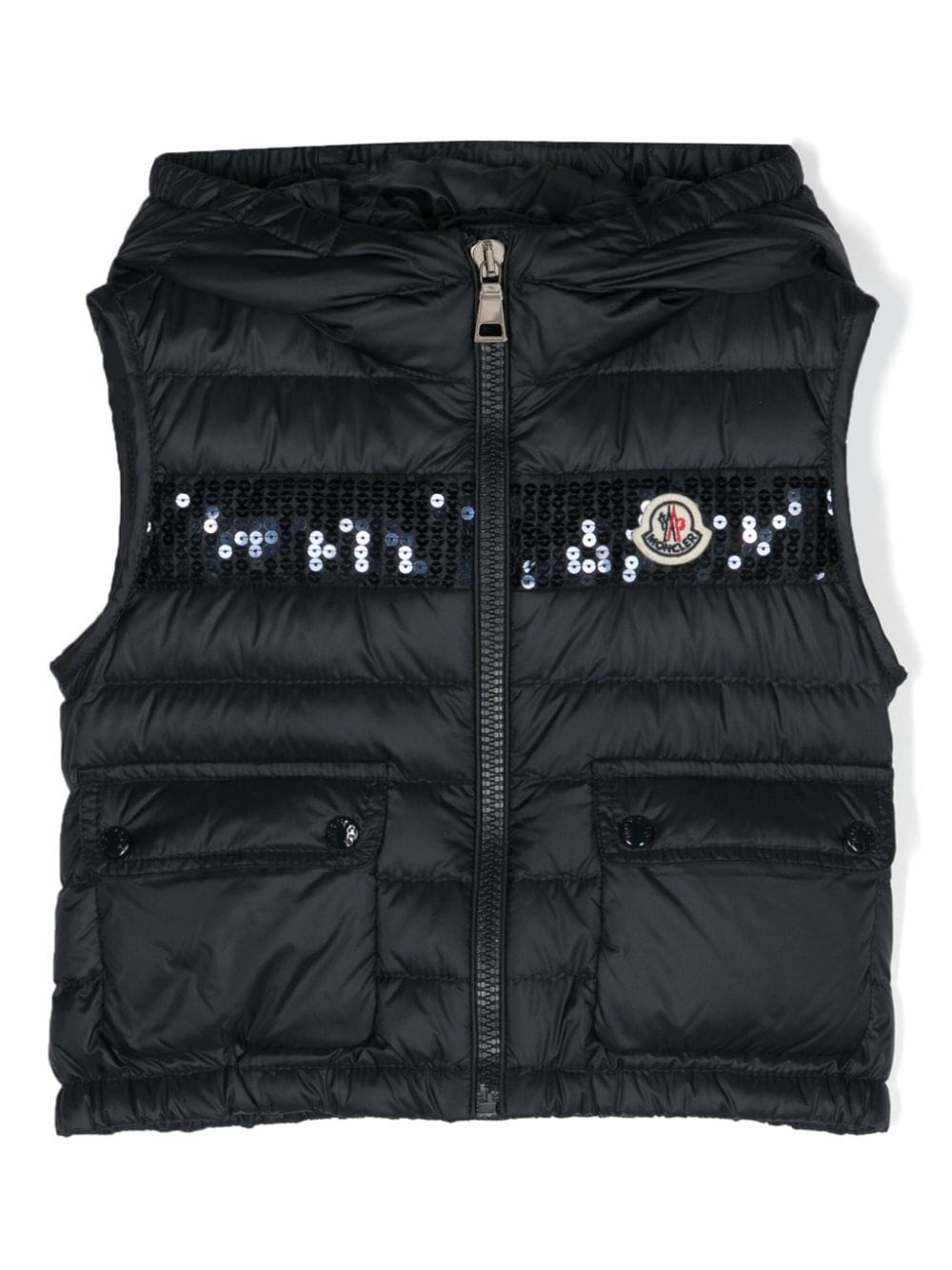 Moncler Enfant Bodywarmer met logopatch - Blauw