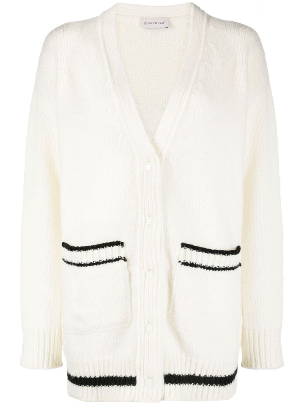 Moncler Vest met logo applicatie - Wit