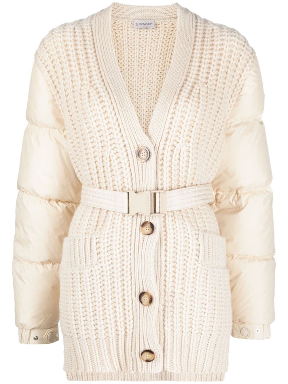 Moncler Vest van kasjmier-wolmix - Beige