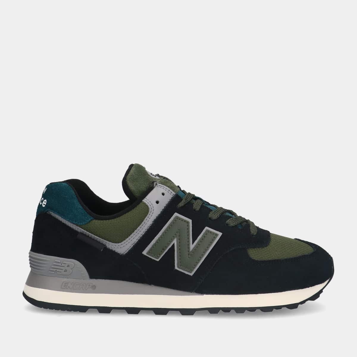 New Balance 574 Black/ Green heren sneakers