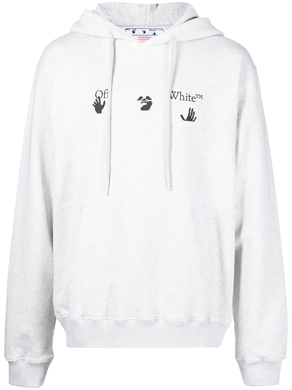 Off-White Hoodie met logoprint - Grijs