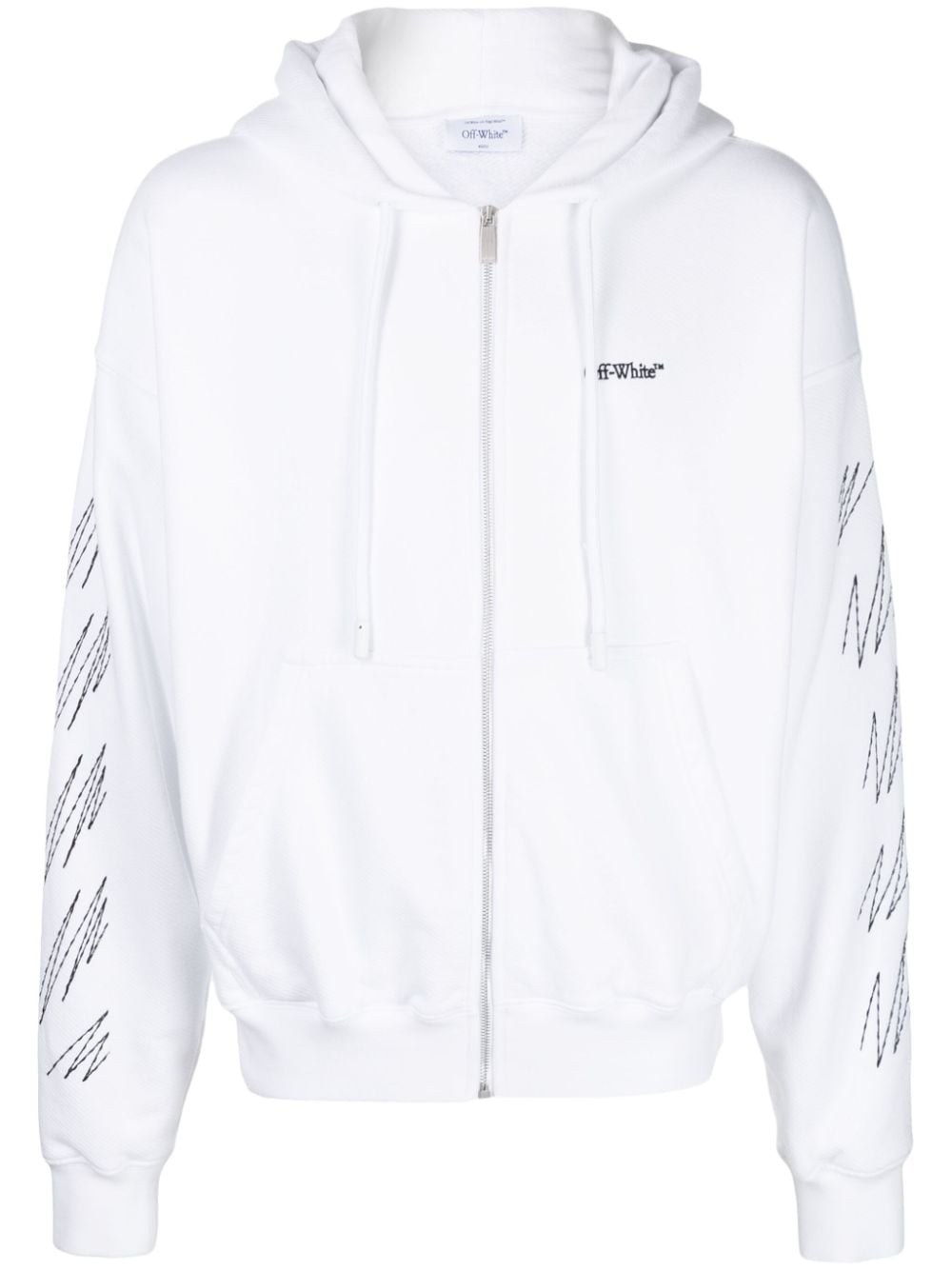 Off-White Hoodie met rits - Wit