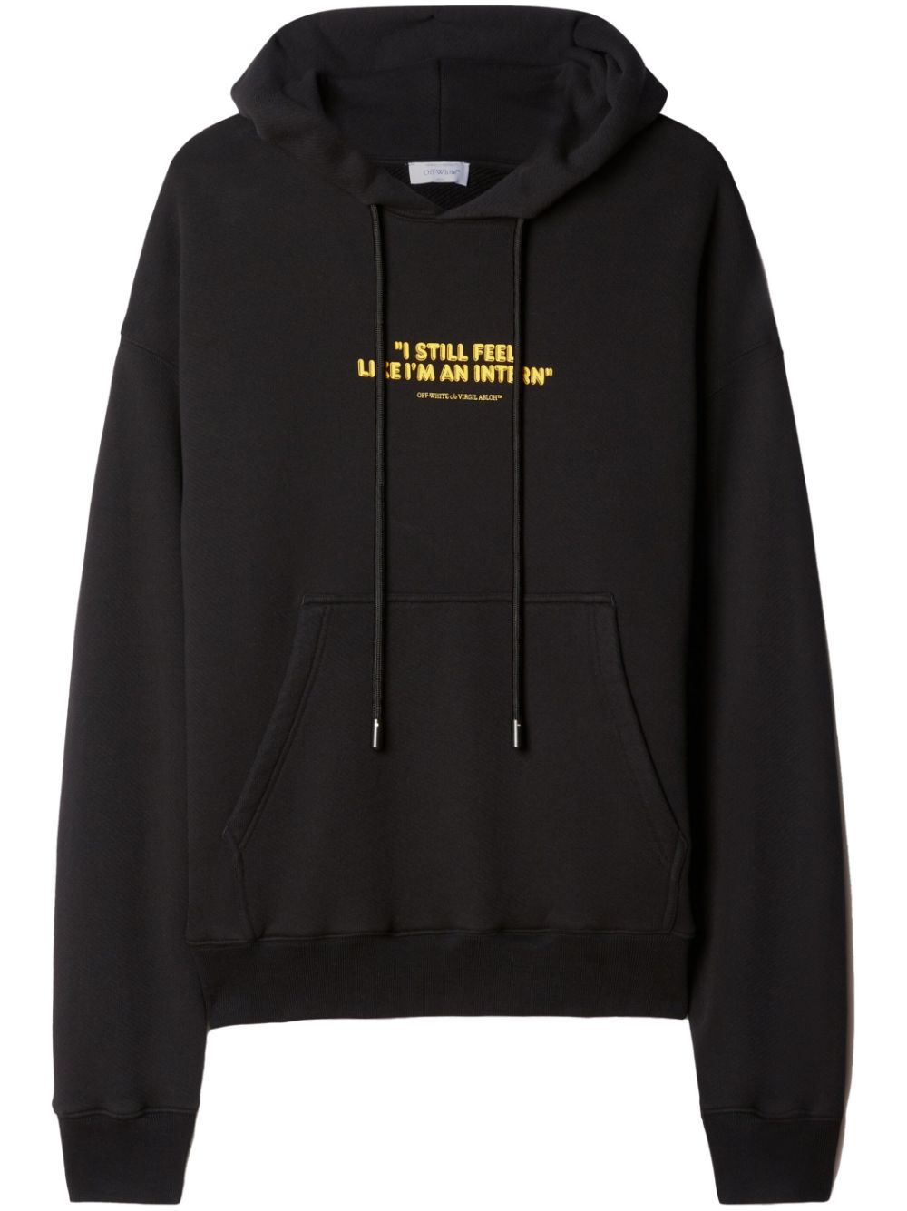 Off-White Hoodie met tekst - Zwart