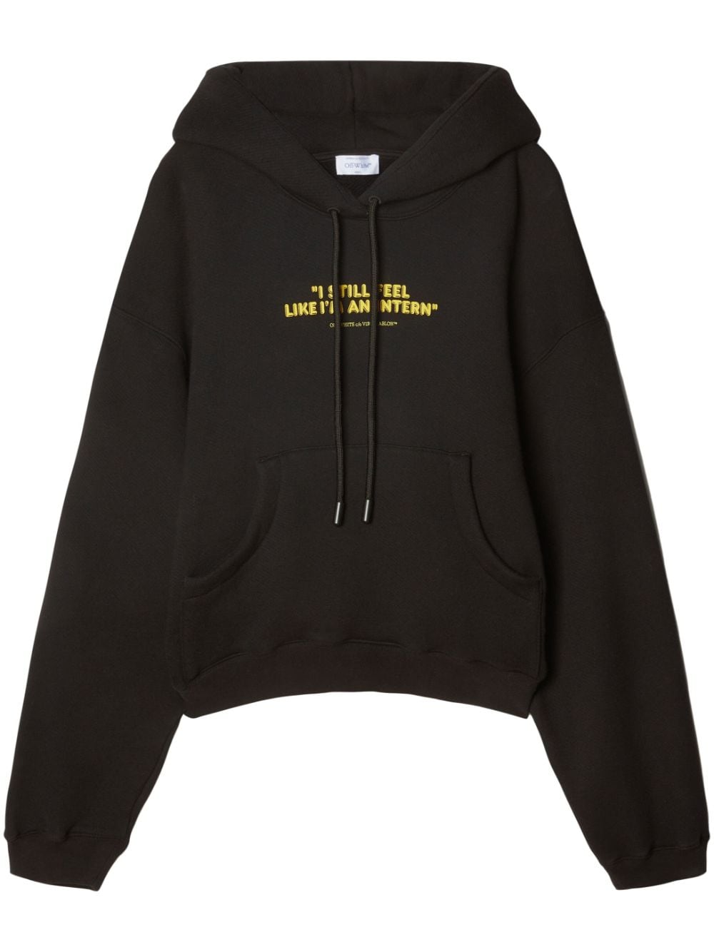 Off-White Hoodie met tekst - Zwart