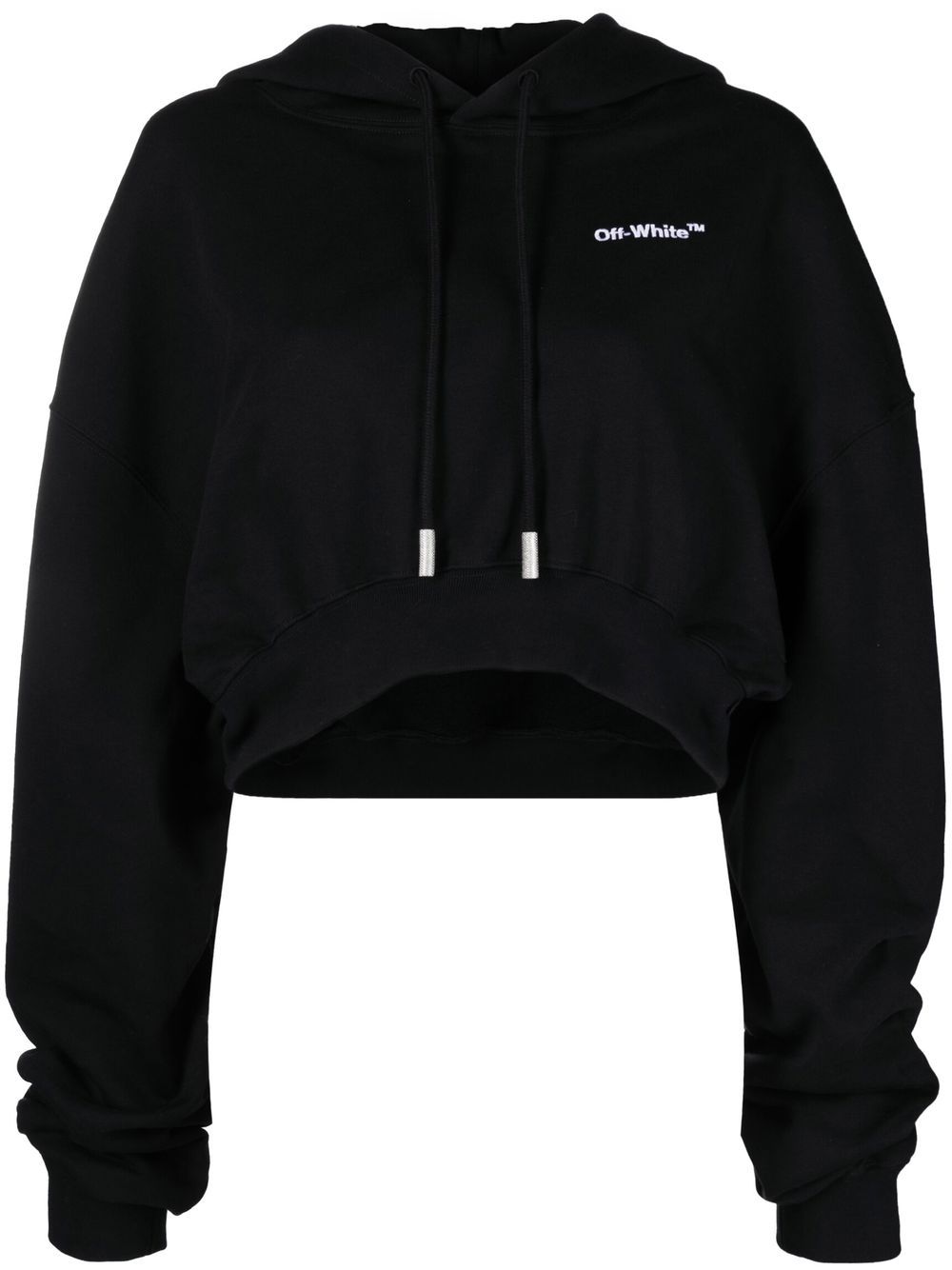 Off-White Hoodie met trekkoord - Zwart