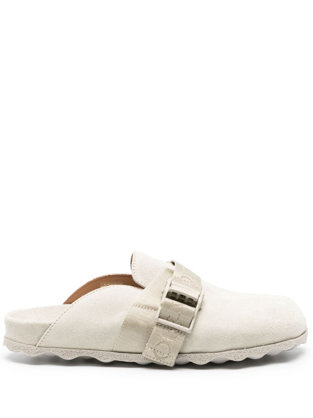 Off-White Industrial Belt suede mules - Beige