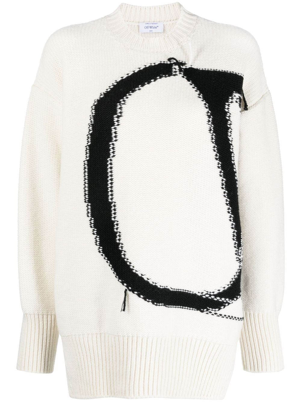 Off-White Trui met intarsia logo - Wit