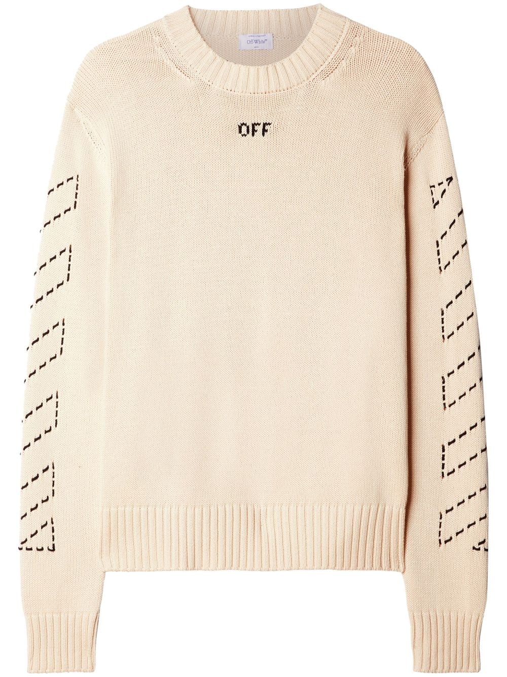 Off-White Trui met print - Beige