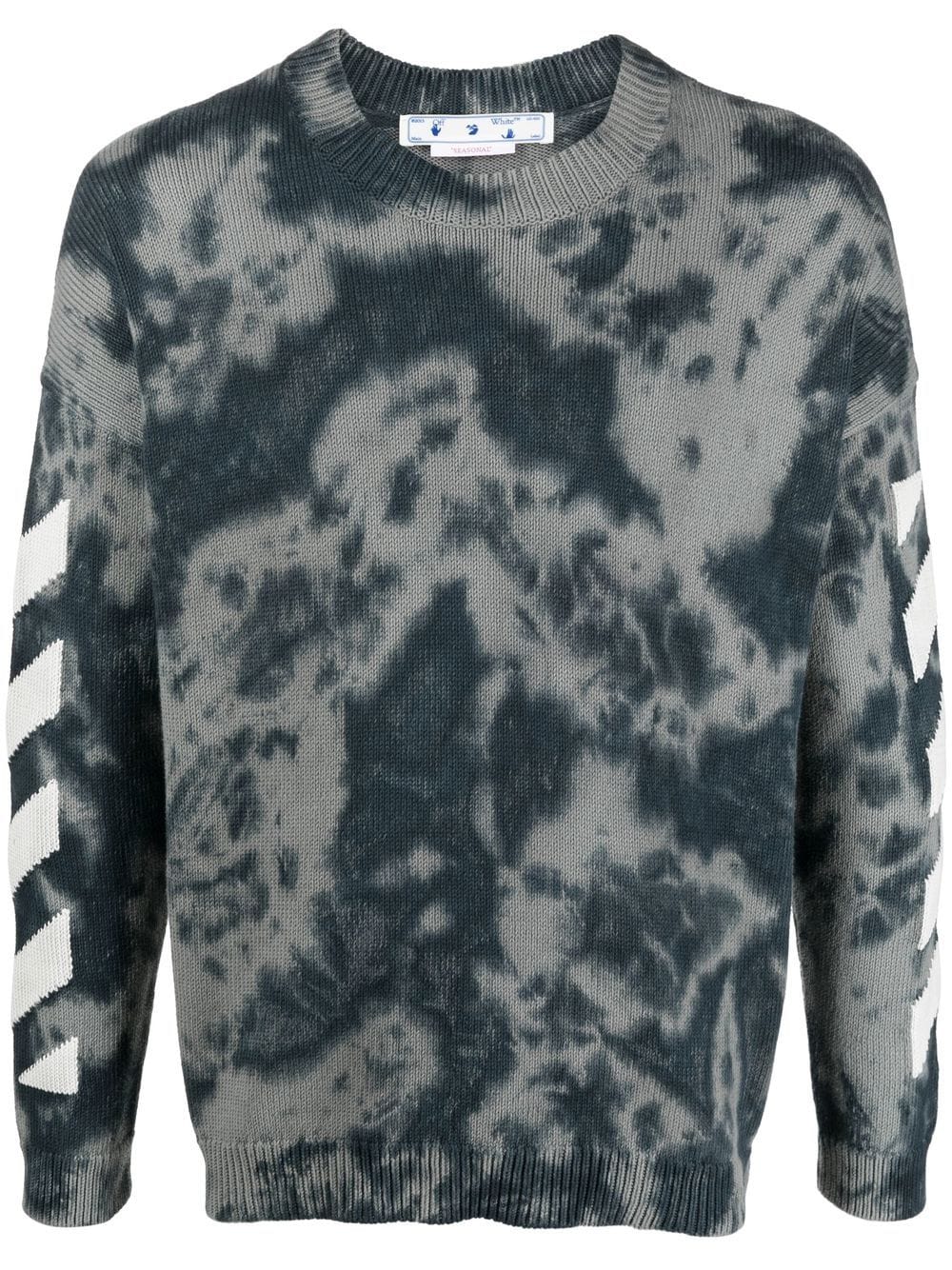 Off-White Trui met tie-dye print - Grijs