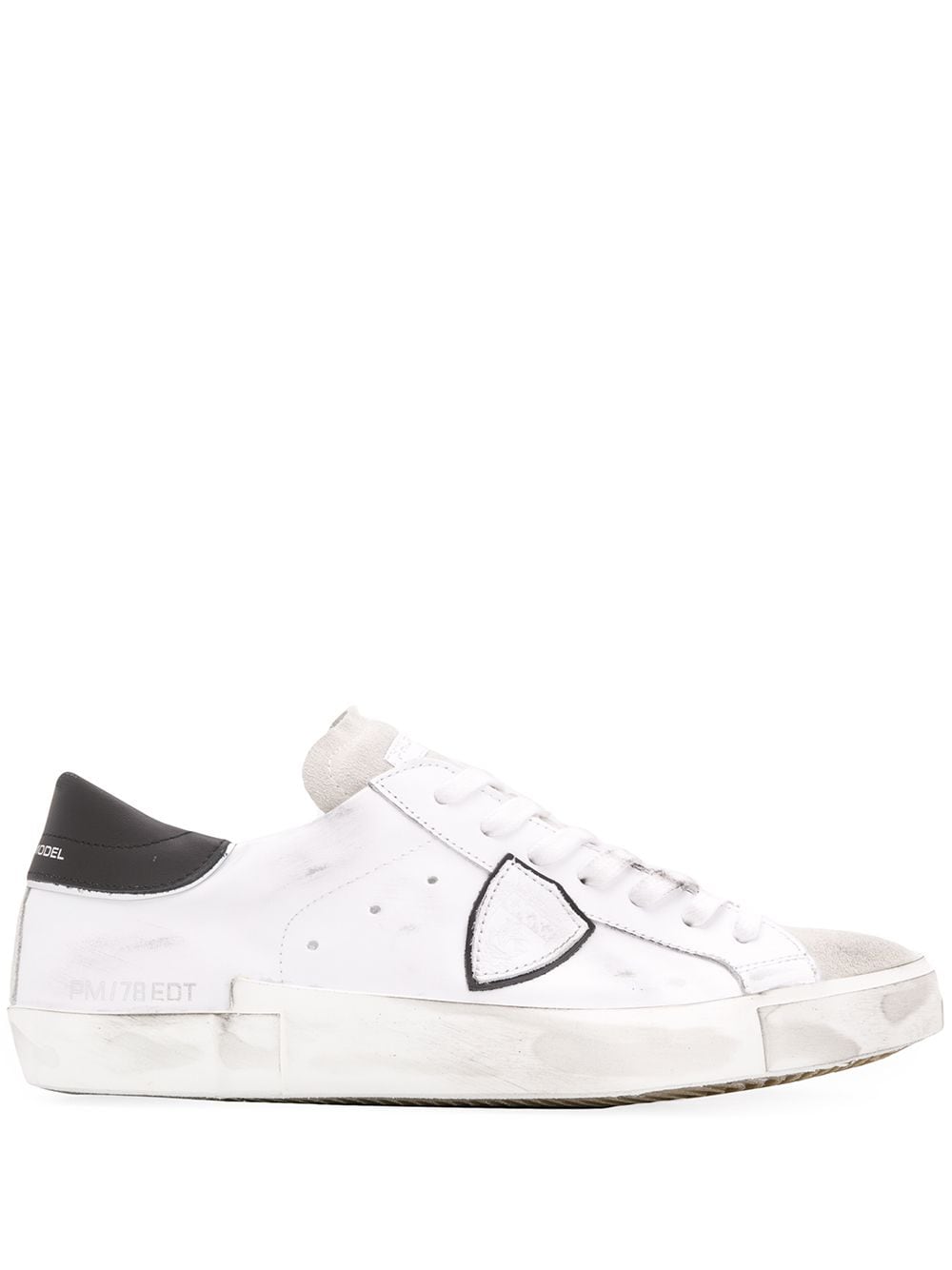 Philippe Model Paris Sneakers met gerafeld-effect - Wit