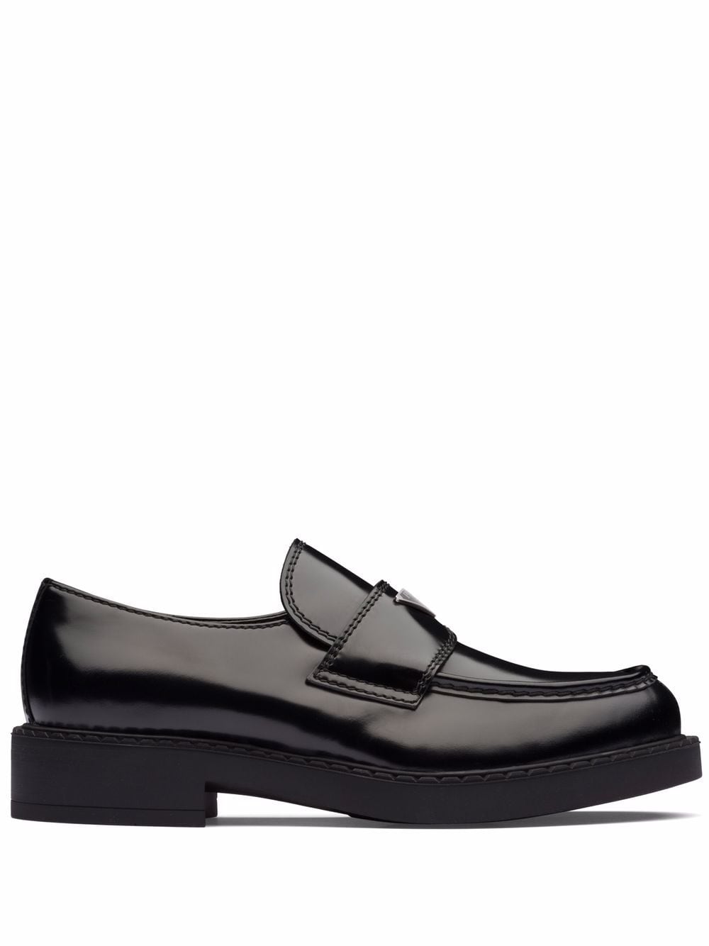 Prada Chocolate loafers van geborsteld leer - Zwart