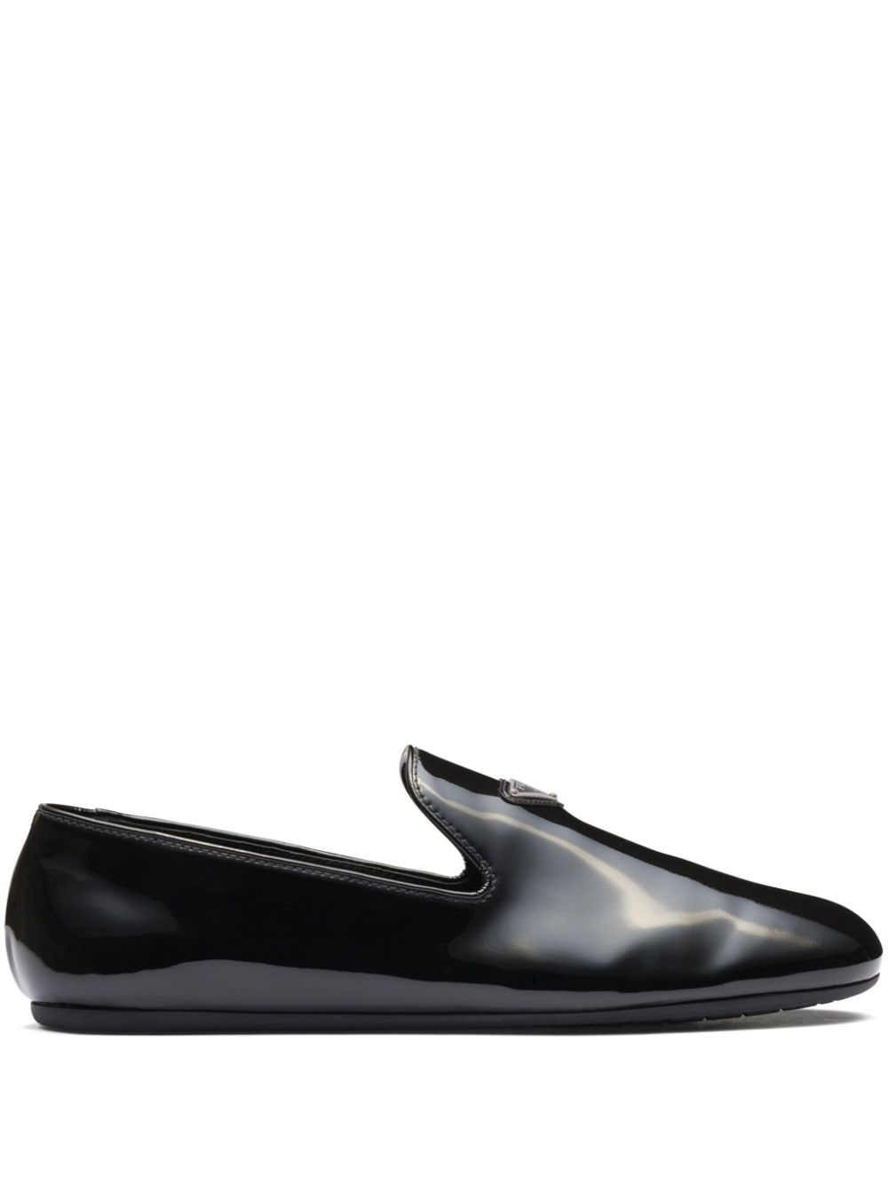 Prada Loafers met gelakte afwerking - Zwart