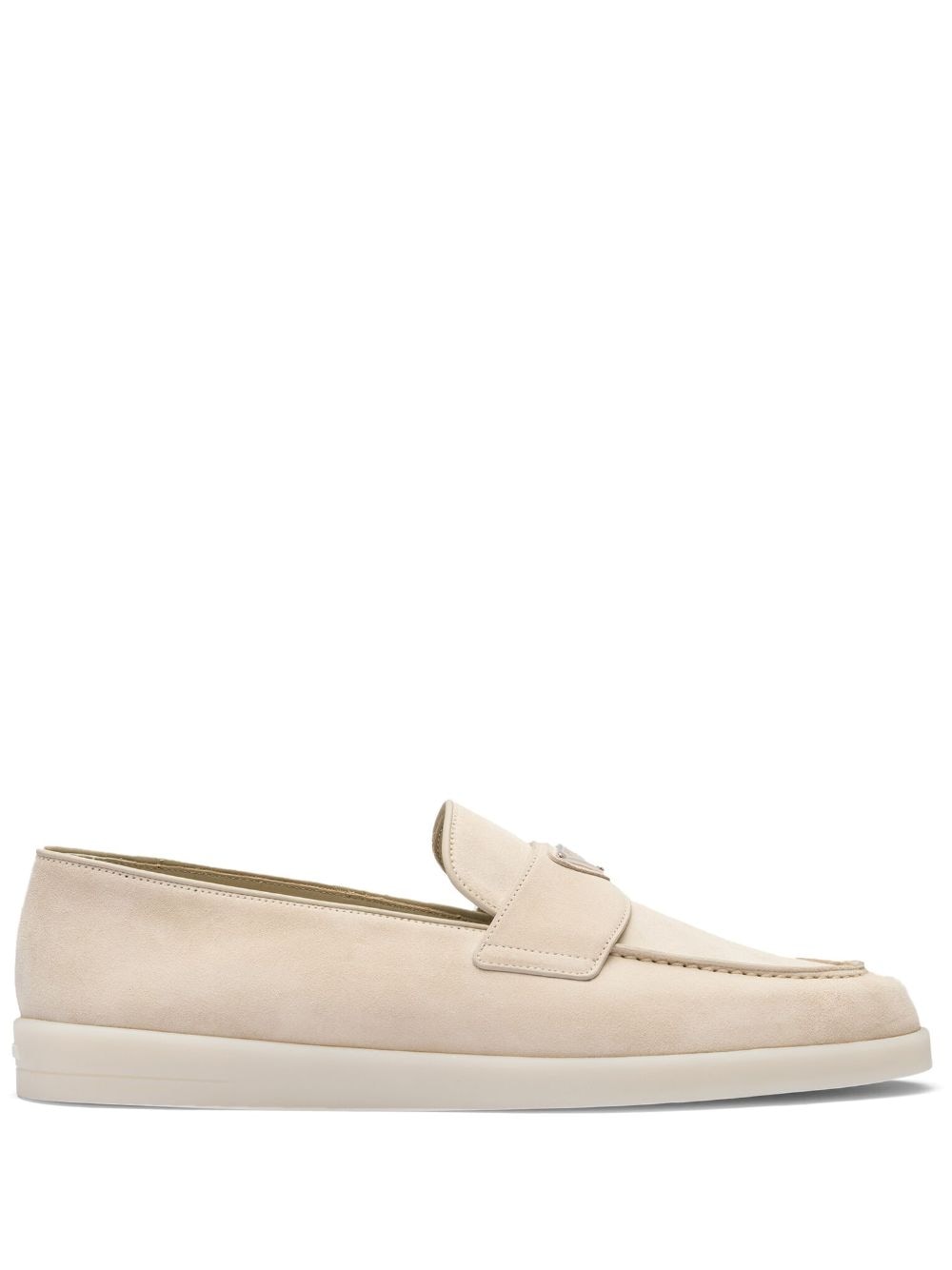 Prada Loafers met logo - Beige