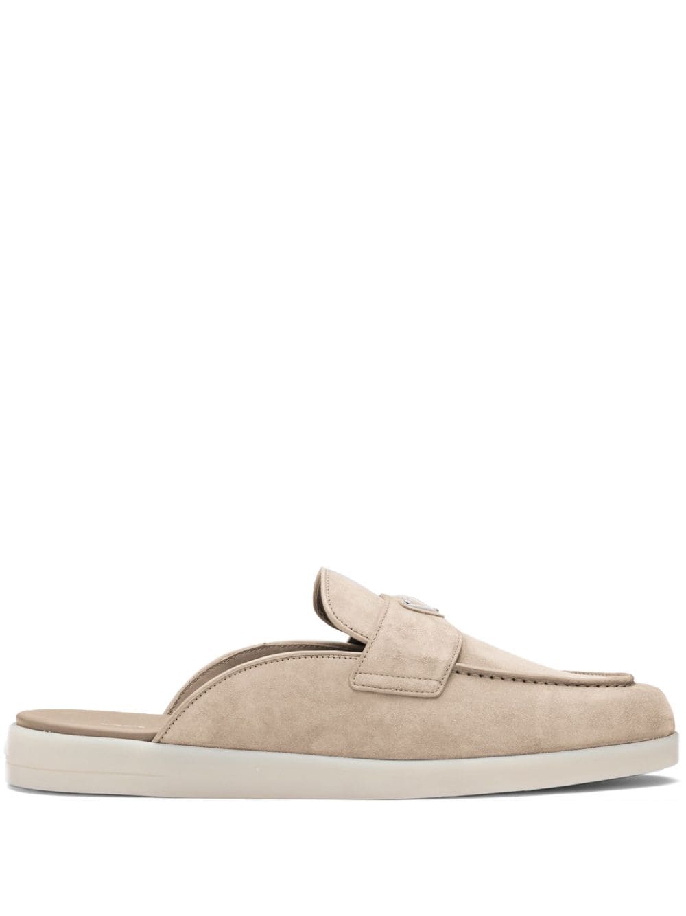 Prada Loafers met logo - Beige