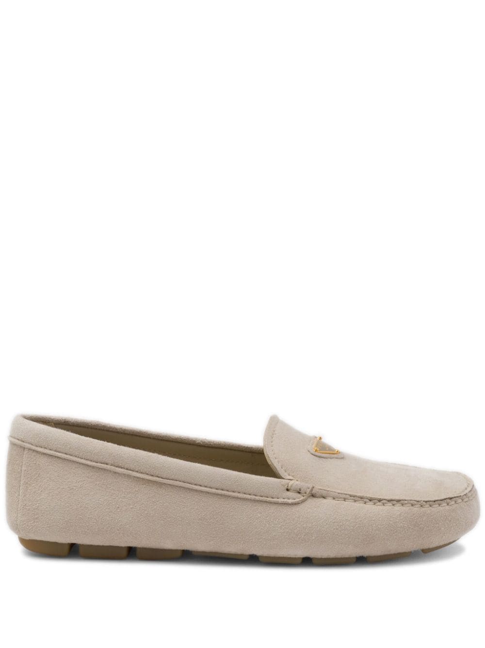 Prada Loafers met logo - Beige